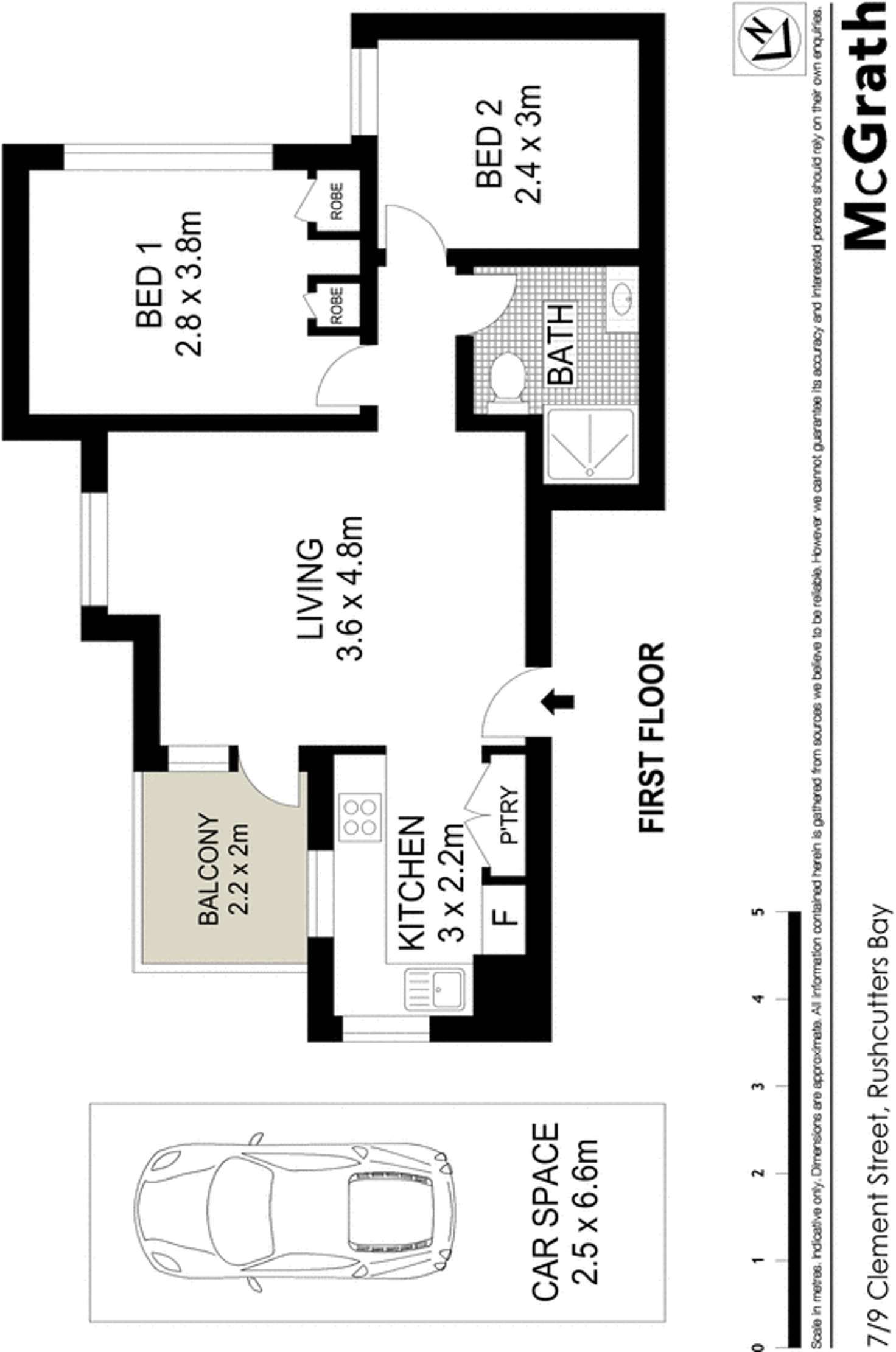 Floorplan of Homely apartment listing, 7/9 Clement Street, Rushcutters Bay NSW 2011