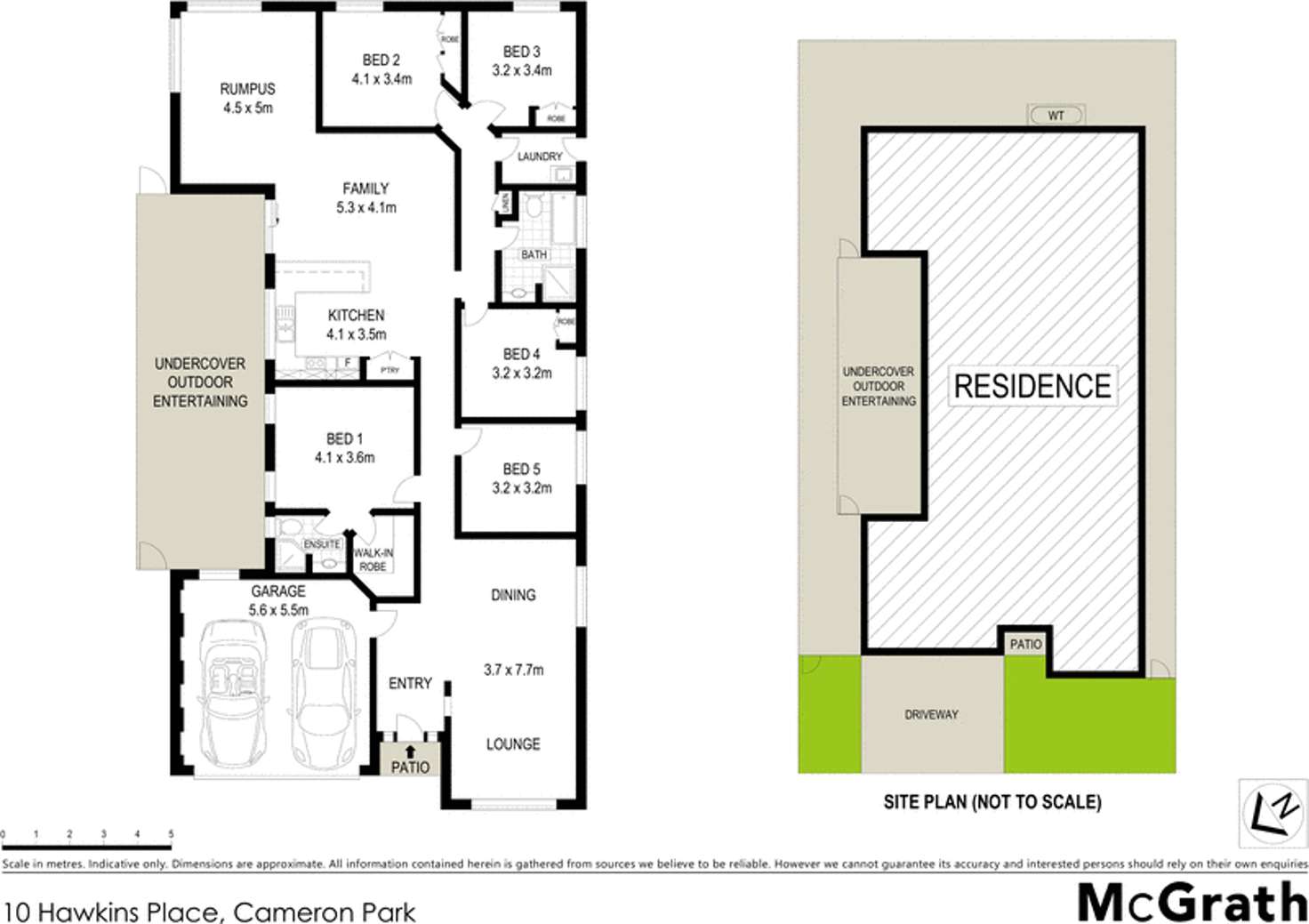 Floorplan of Homely house listing, 10 Hawkins Place, Cameron Park NSW 2285