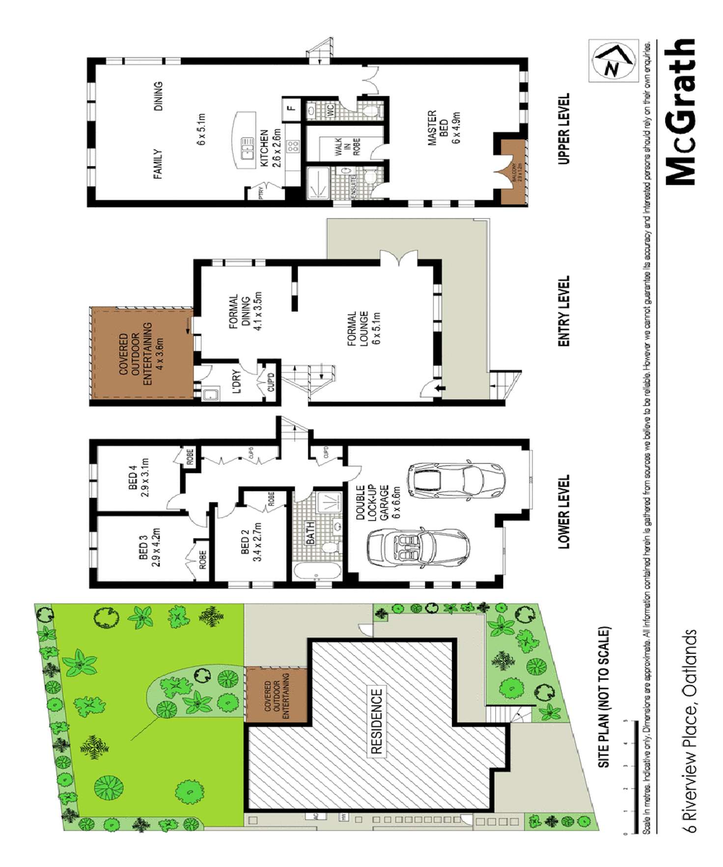 Floorplan of Homely house listing, 6 Riverview Place, Oatlands NSW 2117