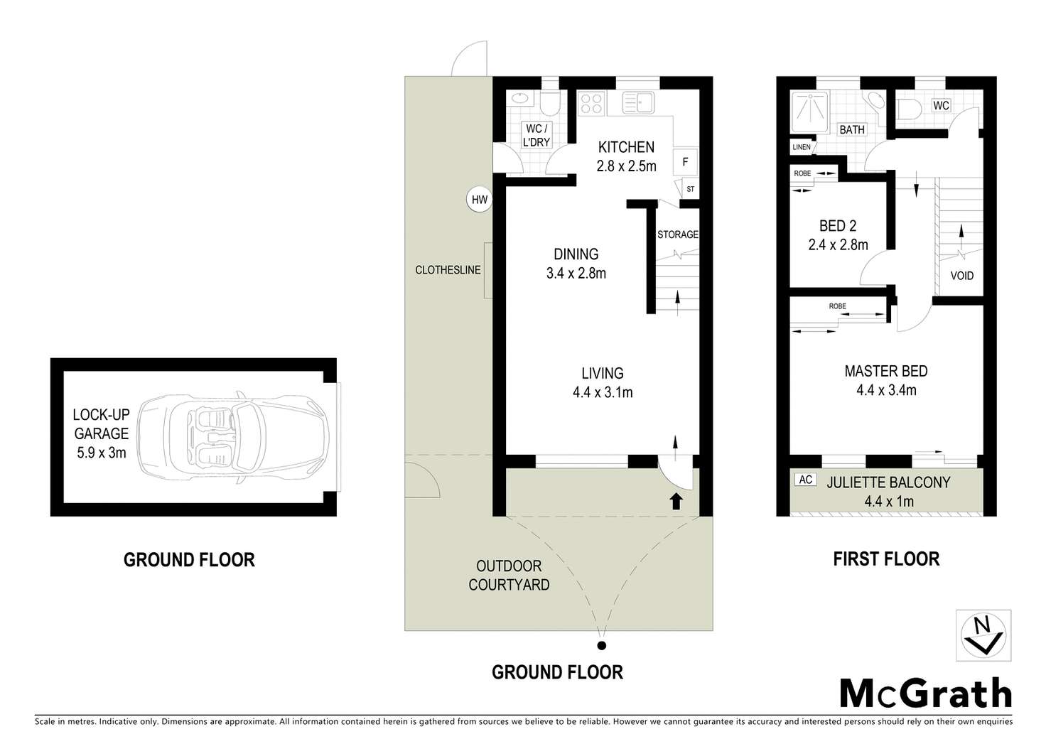 Floorplan of Homely townhouse listing, 4/9 Denman Street, Alderley QLD 4051
