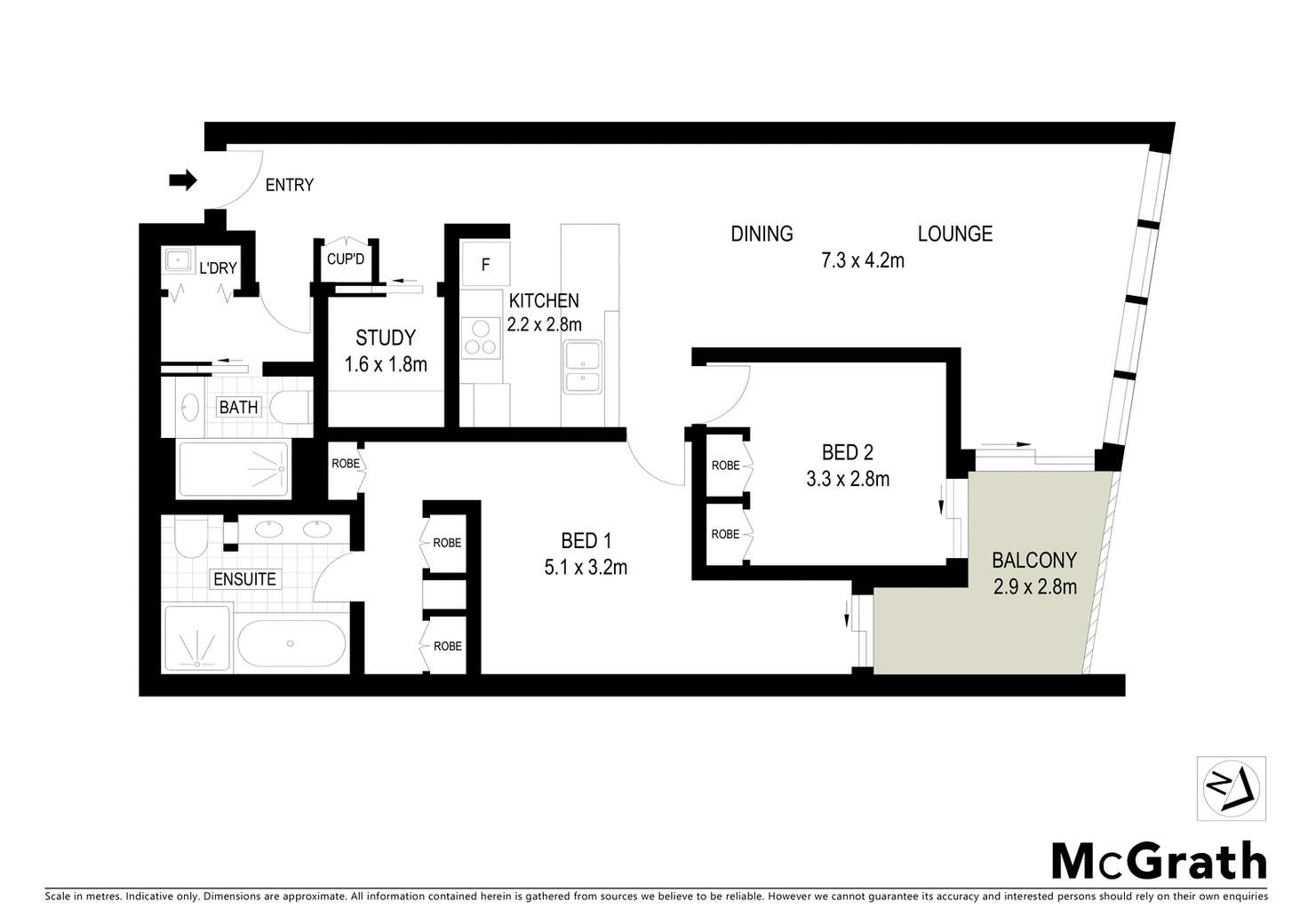 Floorplan of Homely apartment listing, 1206/19 Marcus Clarke Street, City ACT 2601
