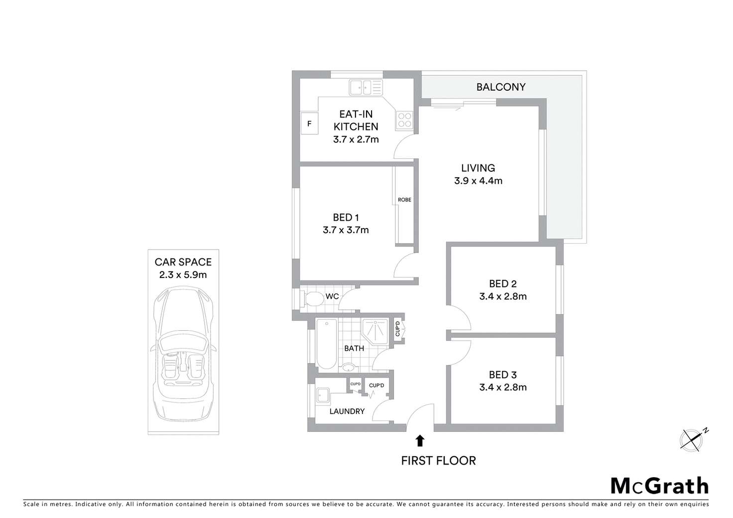 Floorplan of Homely apartment listing, 2/29 Alt Street, Ashfield NSW 2131
