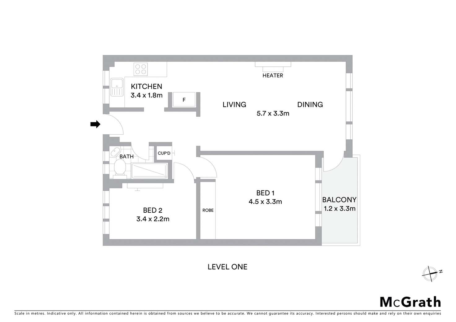 Floorplan of Homely apartment listing, 8/289 Barkly Street, St Kilda VIC 3182
