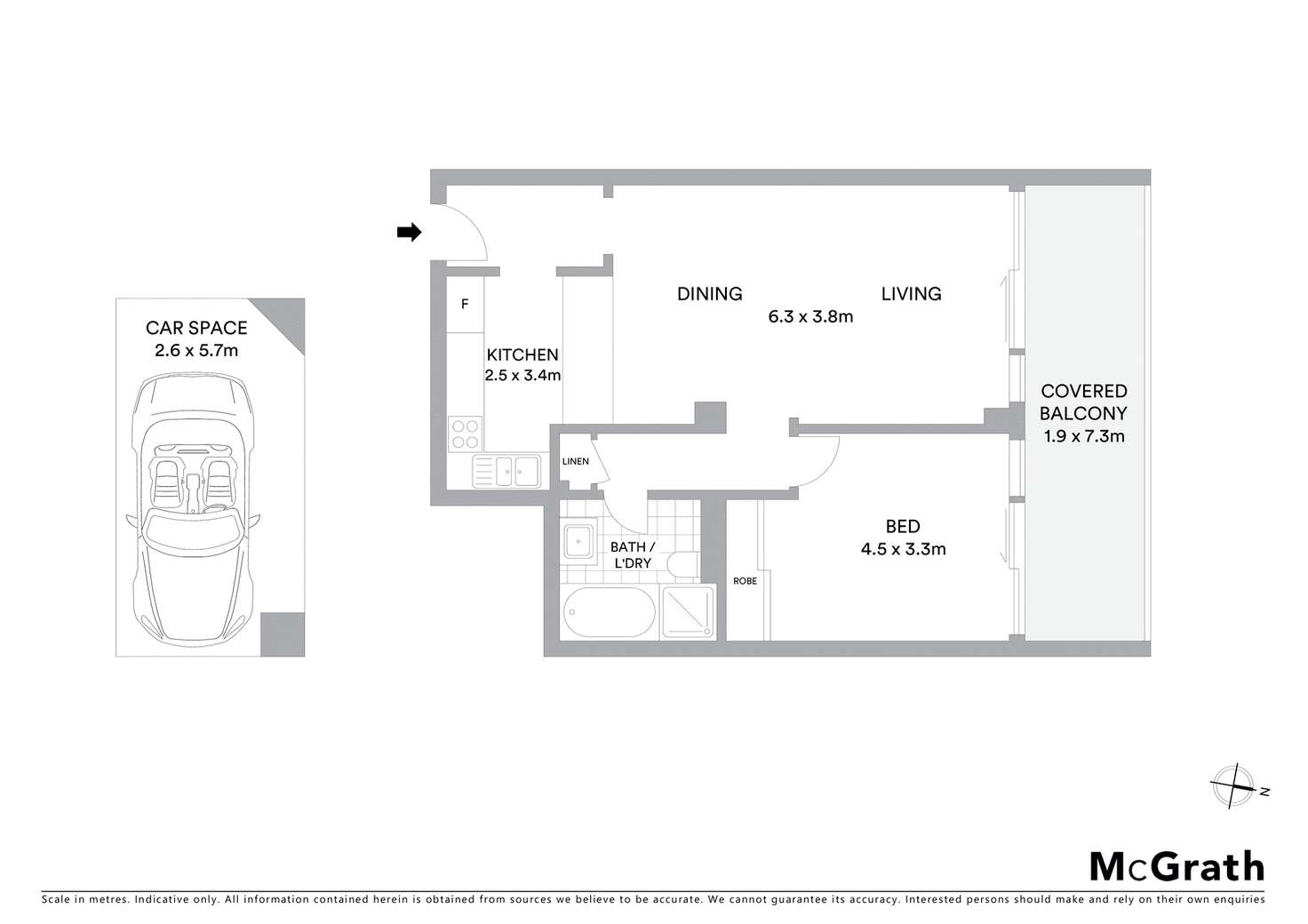 Floorplan of Homely apartment listing, 1405/5 York Street, Sydney NSW 2000