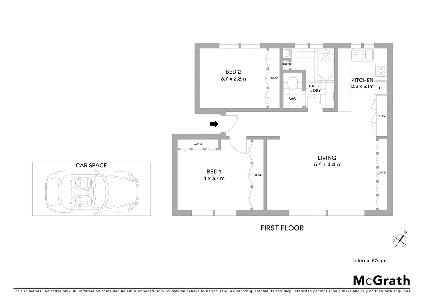 Floorplan of Homely apartment listing, 4/20 Marine Parade, St Kilda VIC 3182
