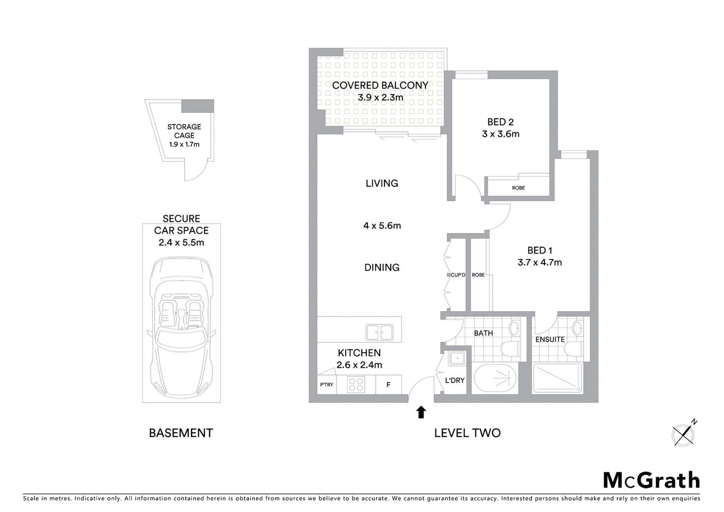 Floorplan of Homely apartment listing, 206/1B Pearl Street, Hurstville NSW 2220