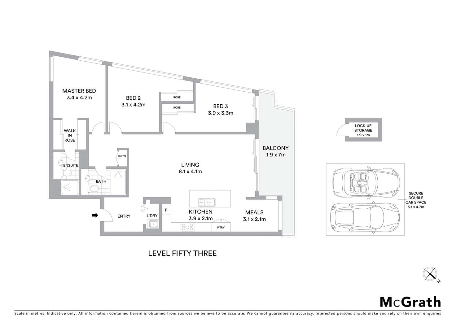 Floorplan of Homely apartment listing, 5301/438 Victoria Avenue, Chatswood NSW 2067