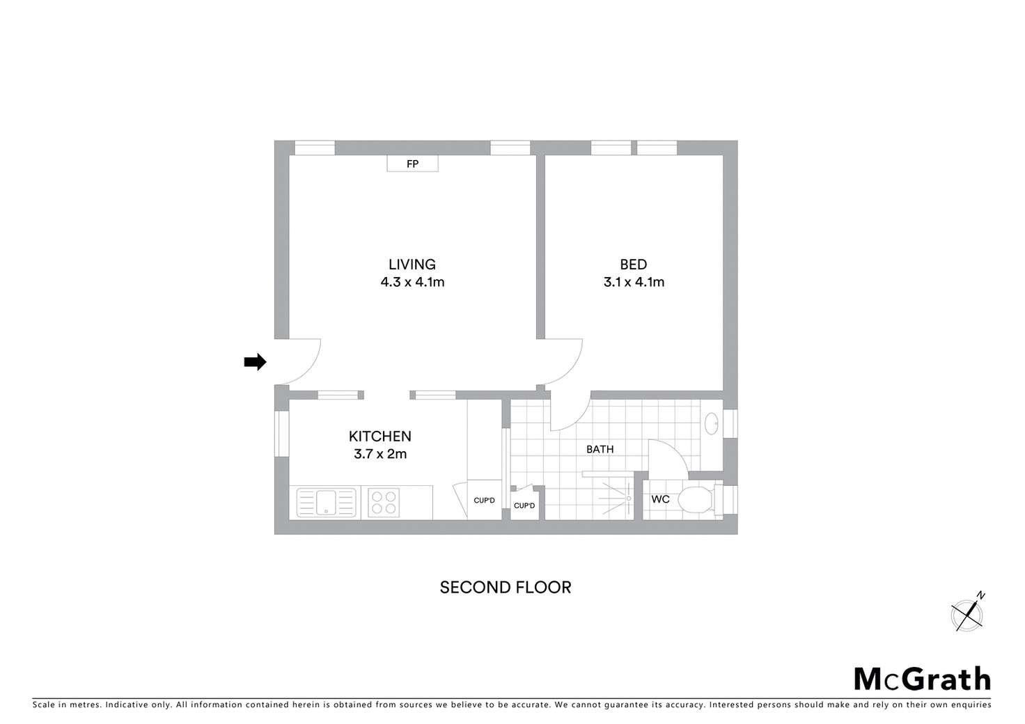 Floorplan of Homely apartment listing, 11/30A Mitford Street, St Kilda VIC 3182