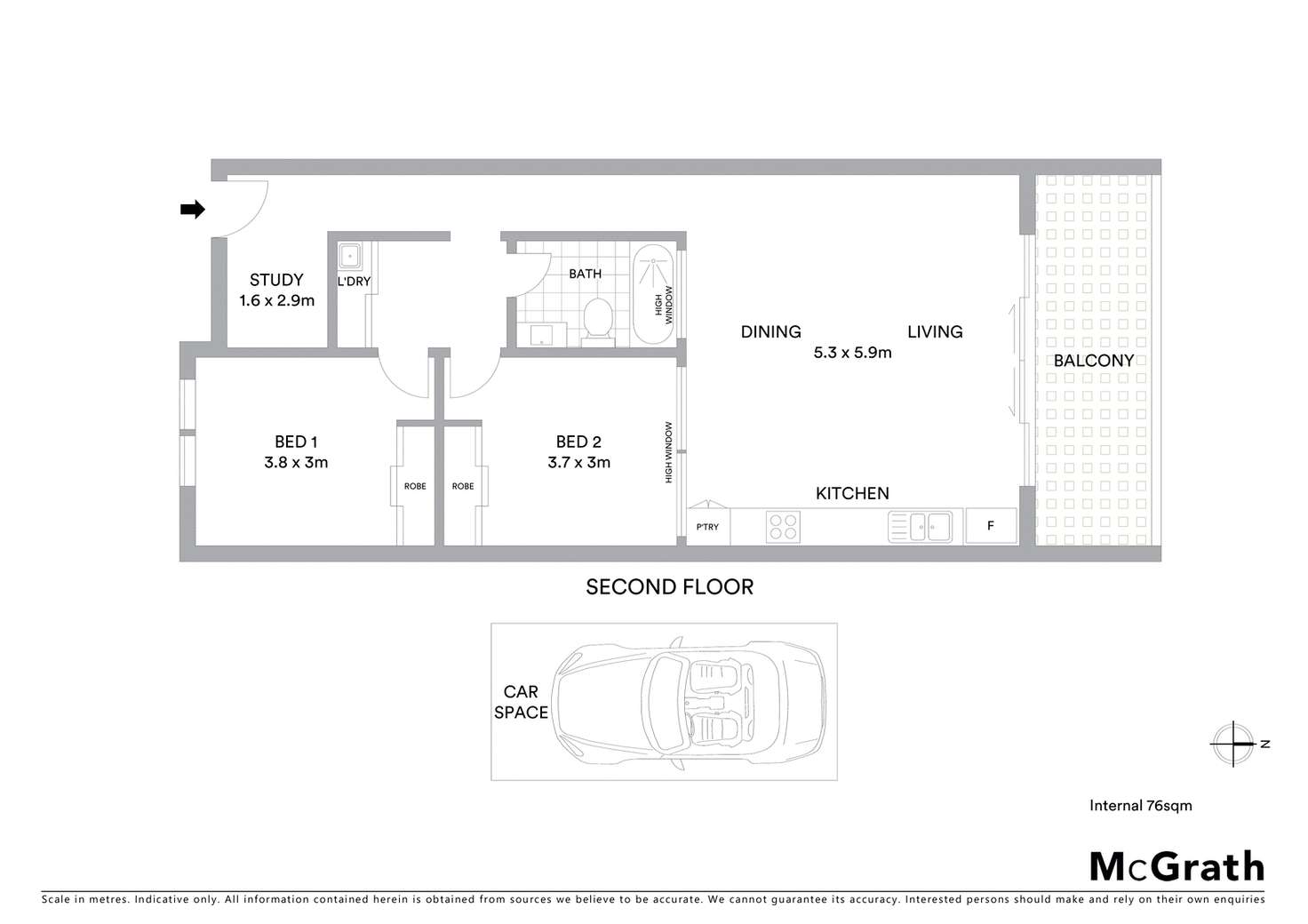 Floorplan of Homely apartment listing, 27/155 Gordon Street, Footscray VIC 3011