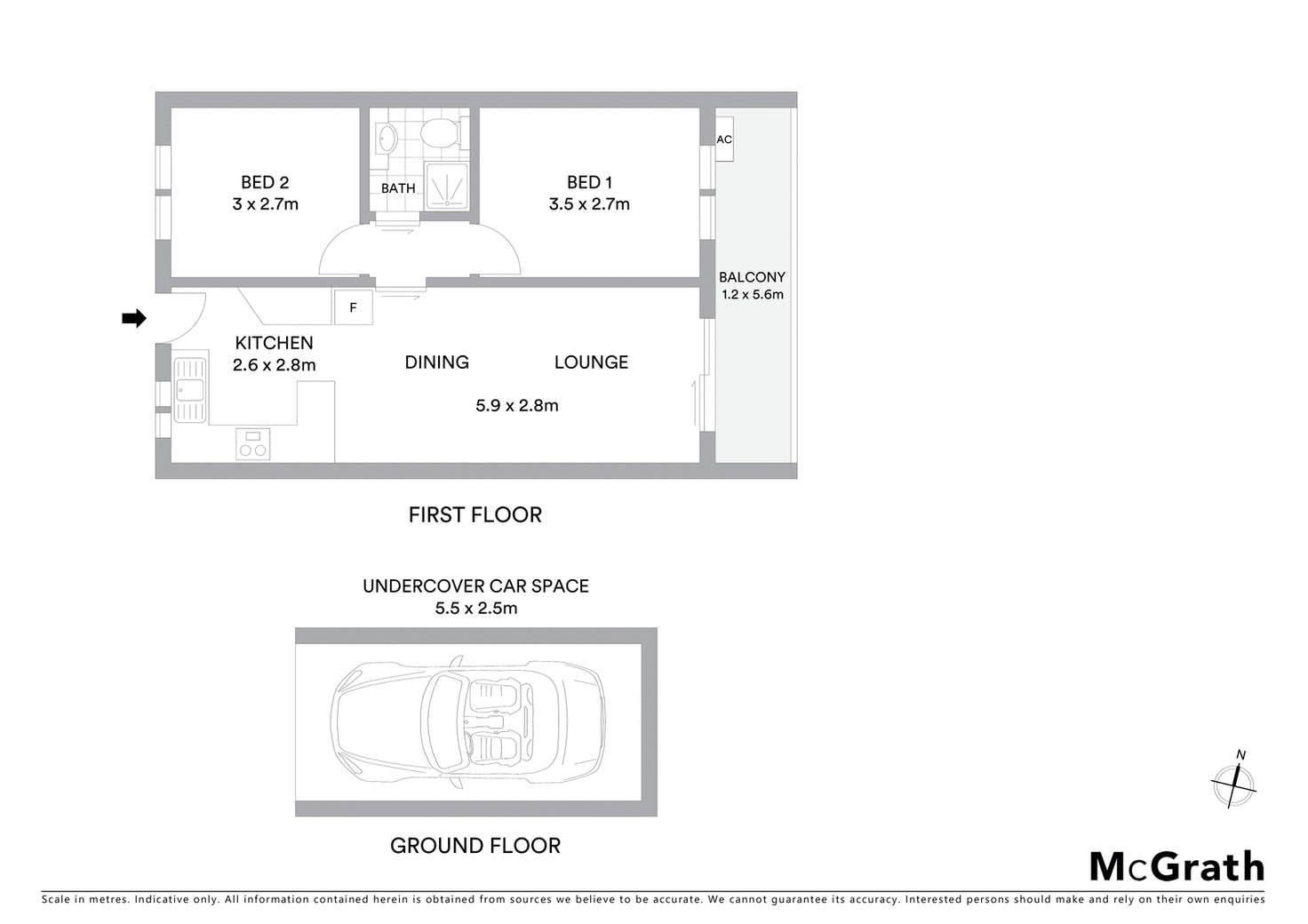 Floorplan of Homely unit listing, 6/27 Fourth Avenue, Sawtell NSW 2452