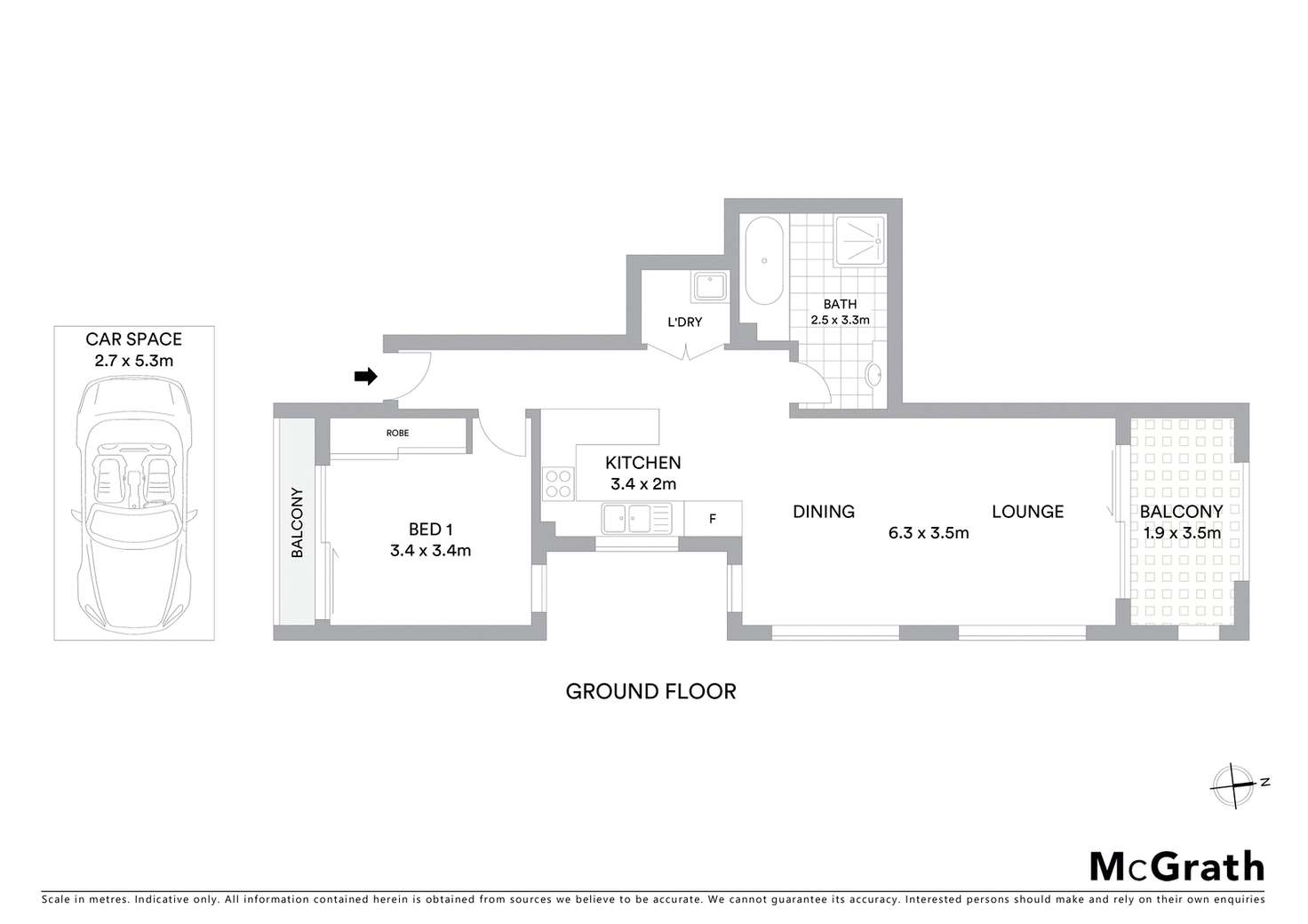 Floorplan of Homely unit listing, 2/38 Napier Street, Parramatta NSW 2150
