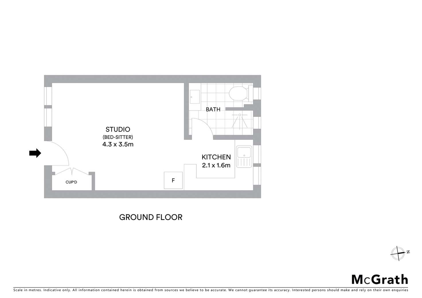 Floorplan of Homely unit listing, 23/77 First Avenue, Sawtell NSW 2452