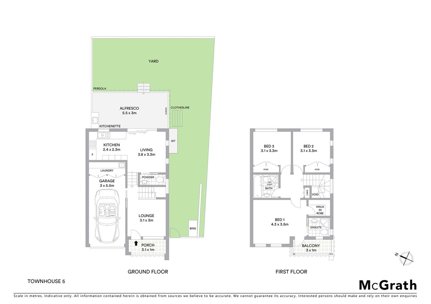Floorplan of Homely townhouse listing, 1/59 Solander Road, Kings Langley NSW 2147