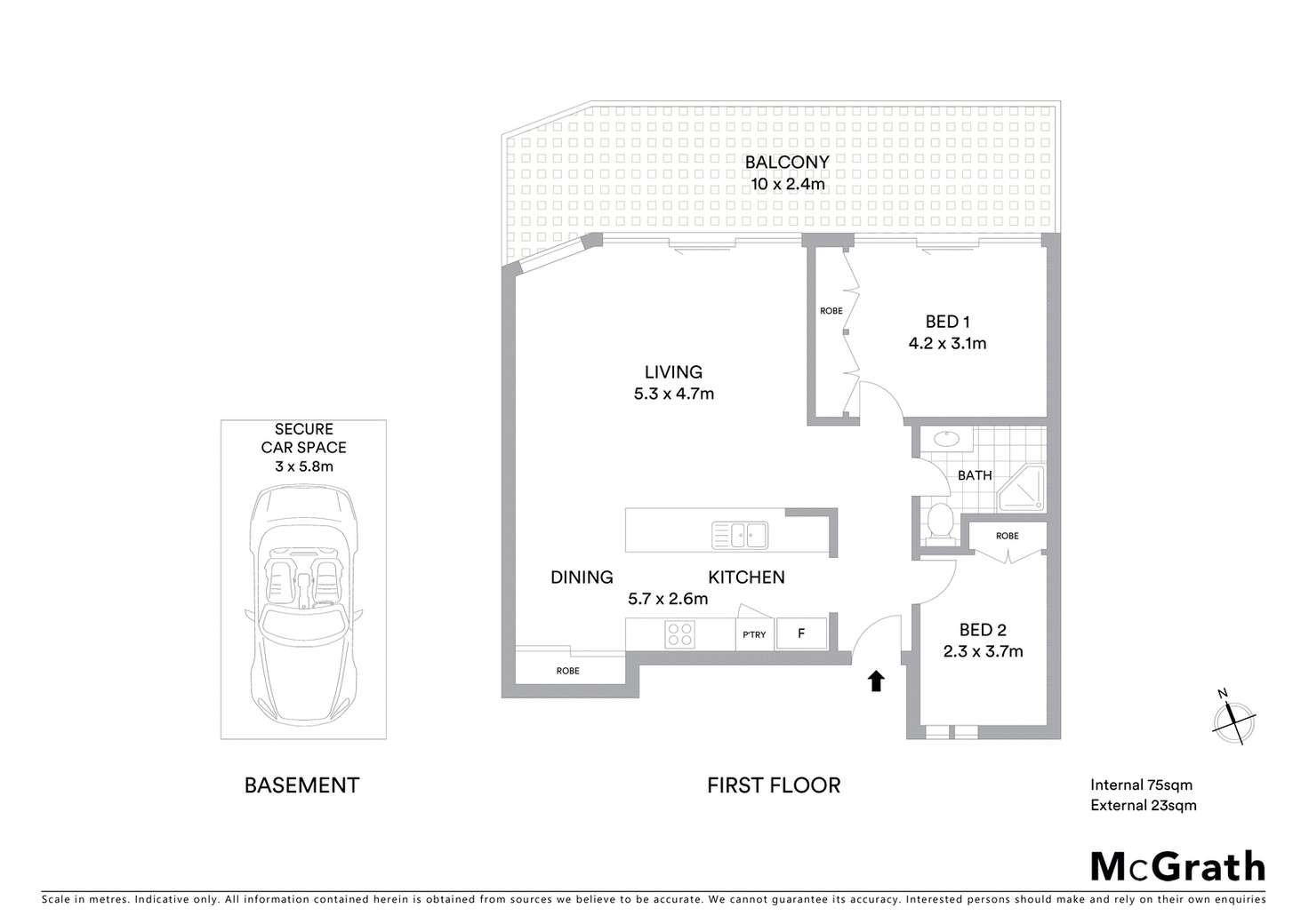 Floorplan of Homely apartment listing, 2/170 Avoca Drive, Avoca Beach NSW 2251