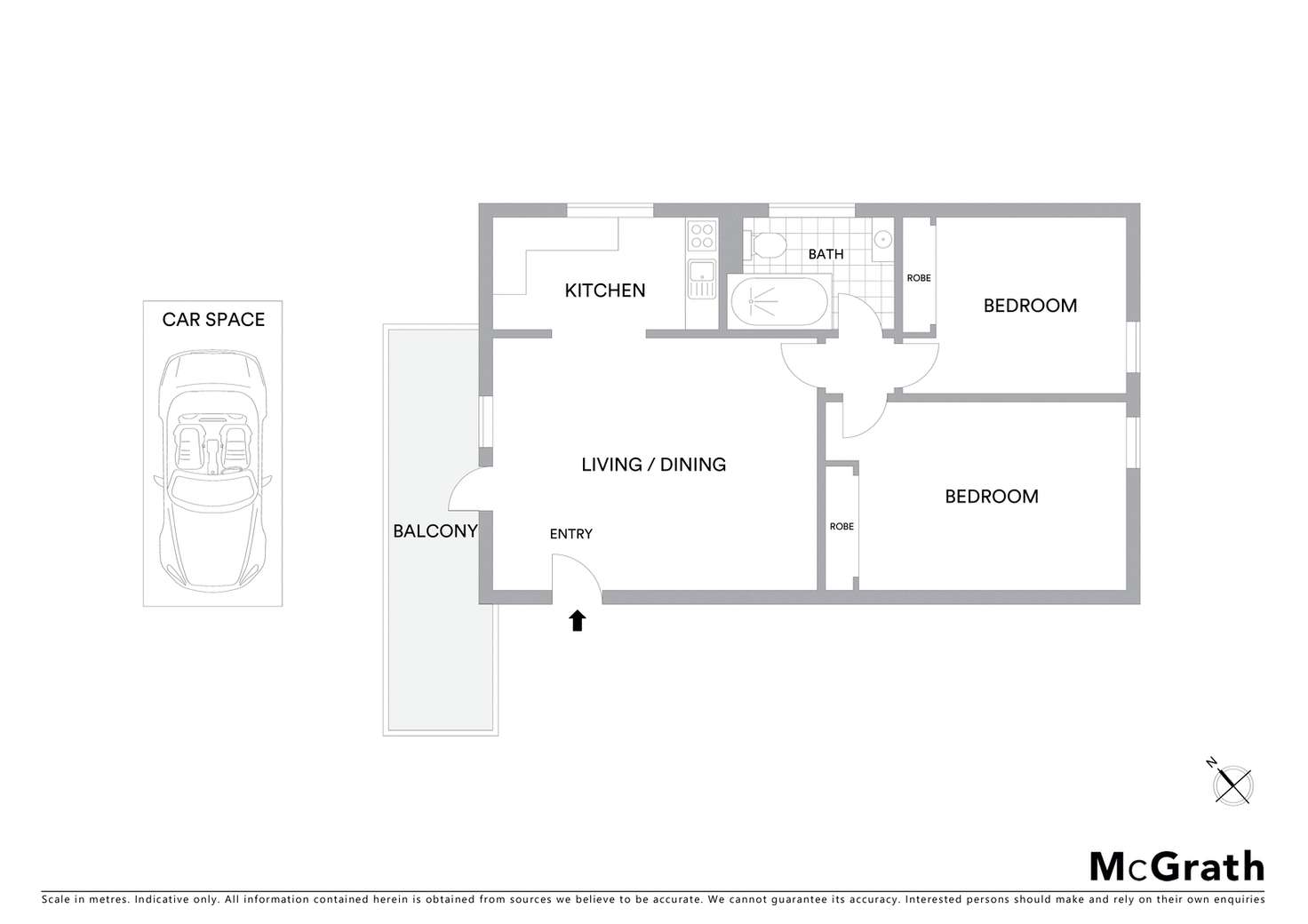 Floorplan of Homely apartment listing, 8/85 Grosvenor Street, Balaclava VIC 3183