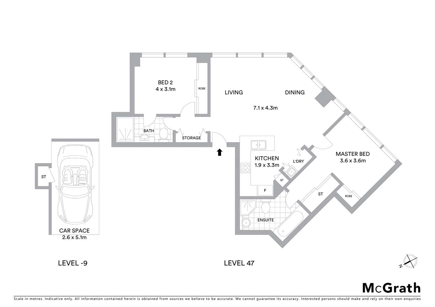Floorplan of Homely apartment listing, 4701/501 Adelaide Street, Brisbane City QLD 4000