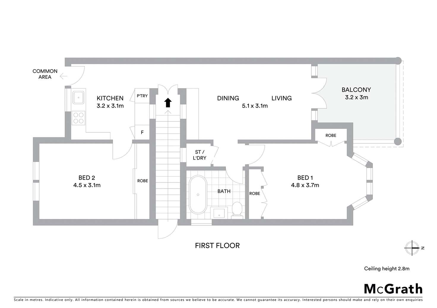 Floorplan of Homely apartment listing, 3/54 Lamrock Avenue, Bondi Beach NSW 2026
