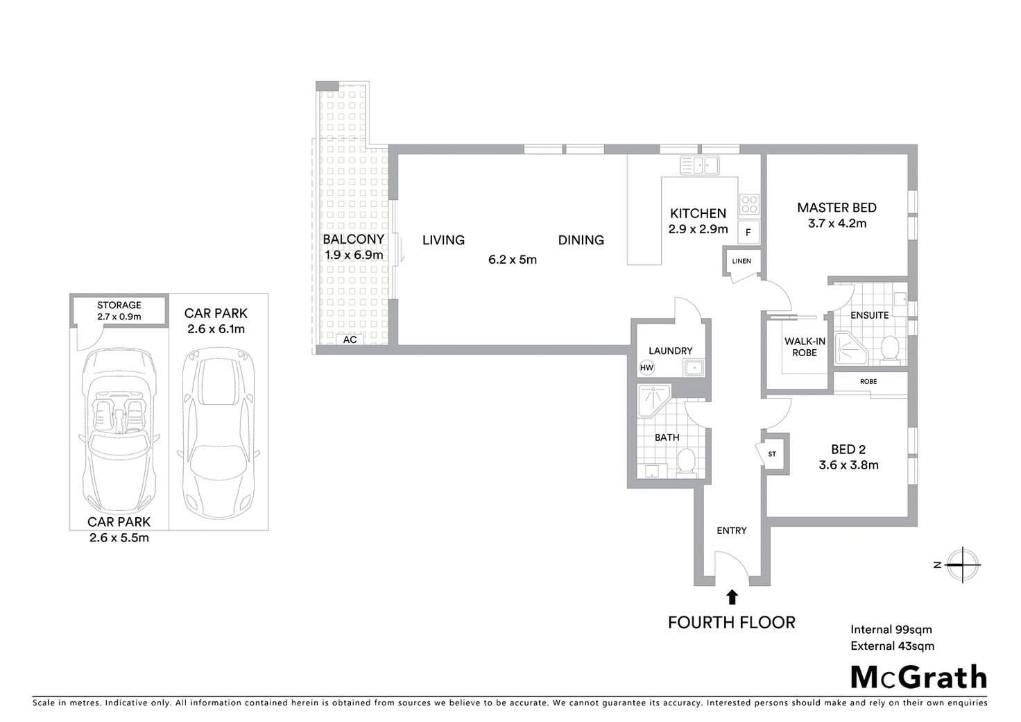 Floorplan of Homely apartment listing, 49C/21 Beissel Street, Belconnen ACT 2617