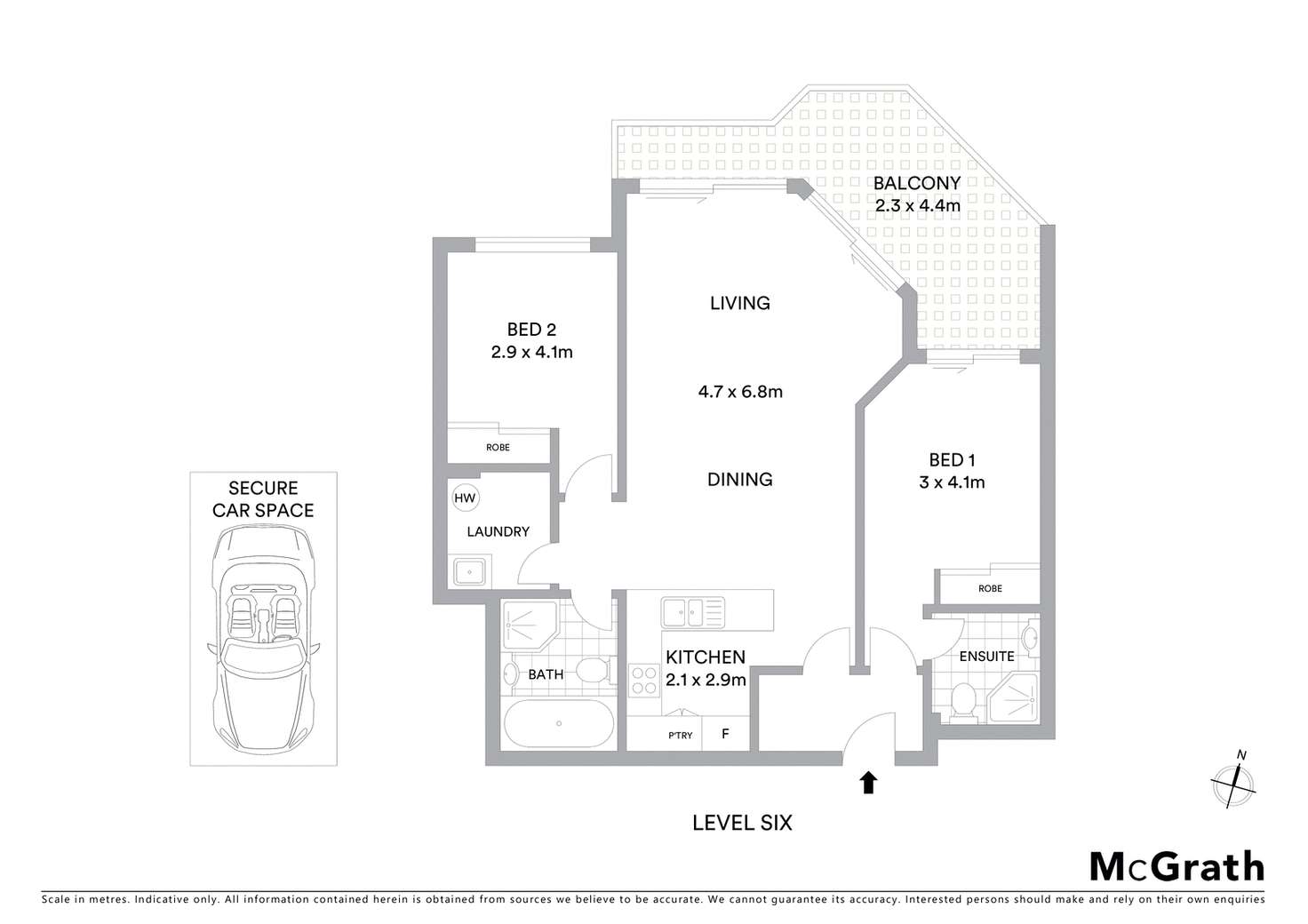 Floorplan of Homely apartment listing, 605/19 Good Street, Parramatta NSW 2150