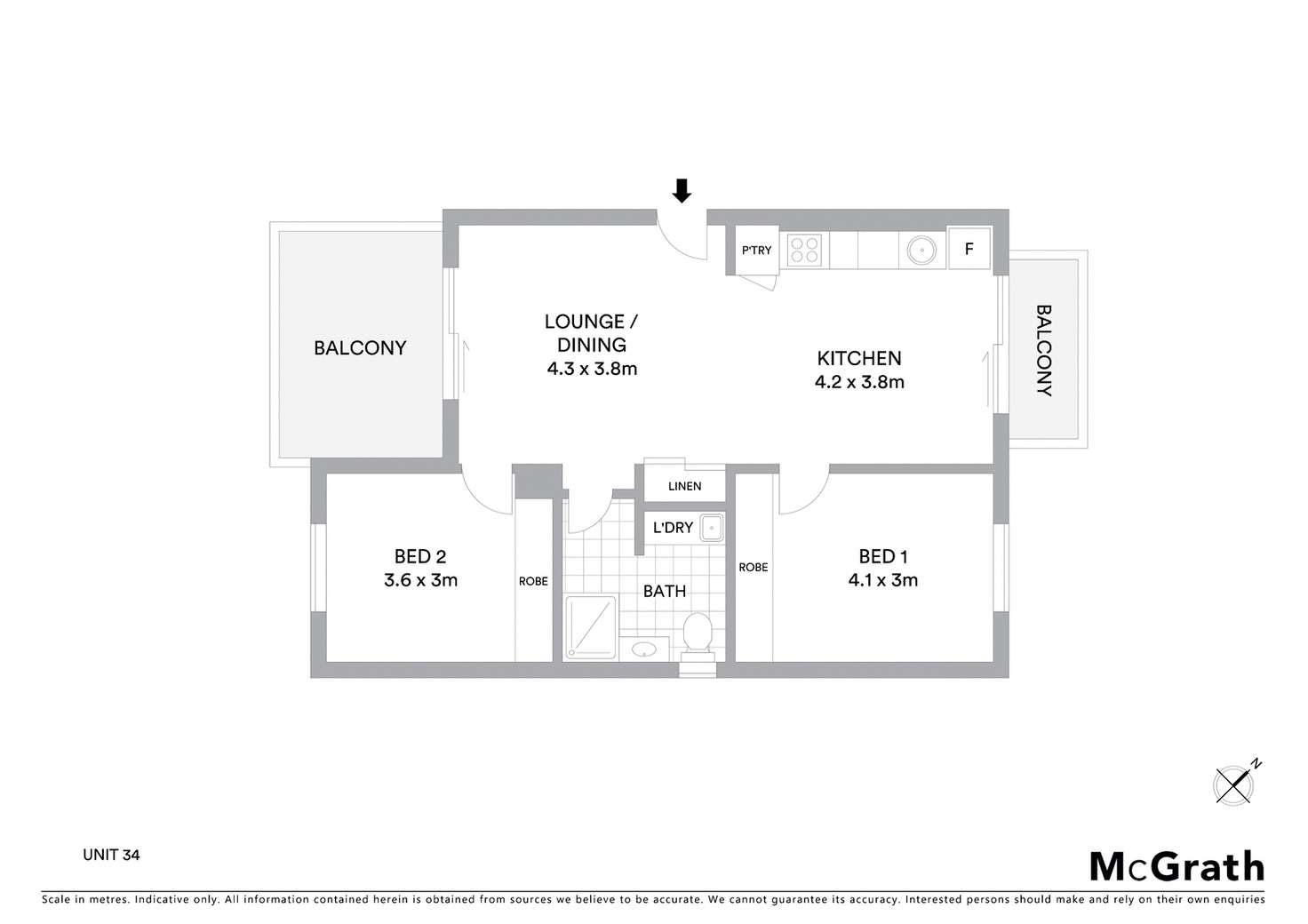 Floorplan of Homely apartment listing, 34/126 Thynne Street, Bruce ACT 2617