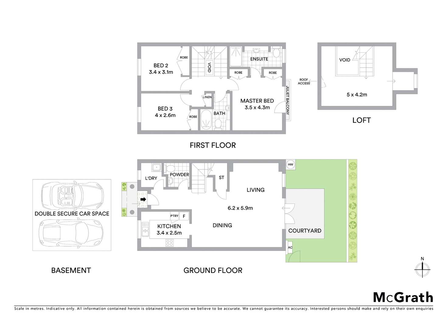 Floorplan of Homely townhouse listing, 4/16 Hardie Street, Neutral Bay NSW 2089