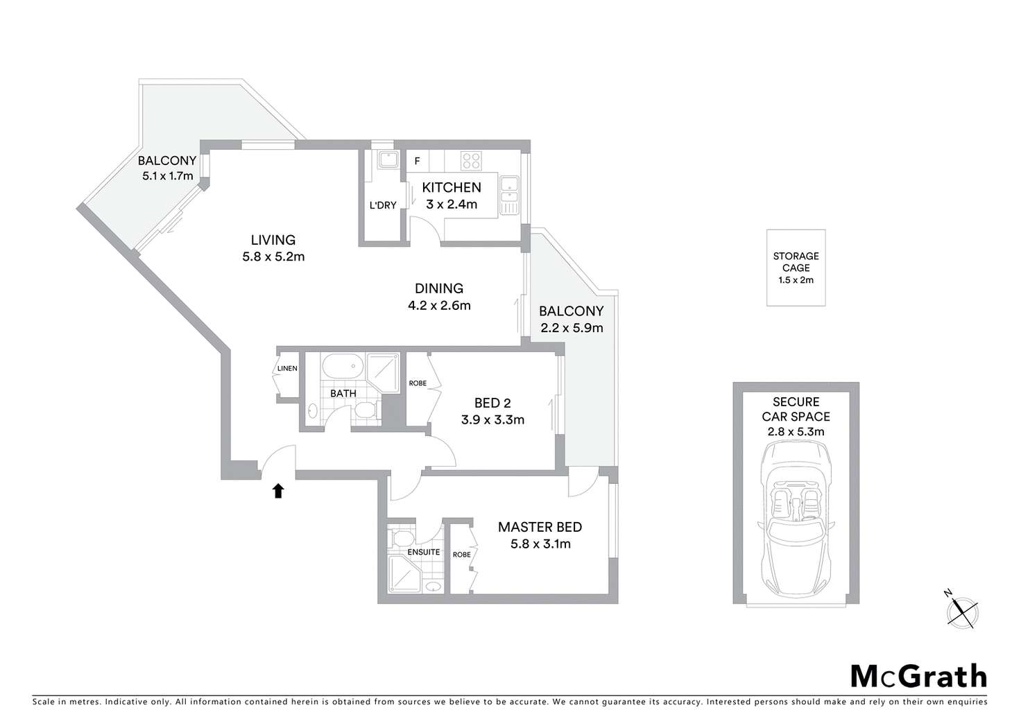 Floorplan of Homely apartment listing, 12/163 Willoughby Road, Naremburn NSW 2065