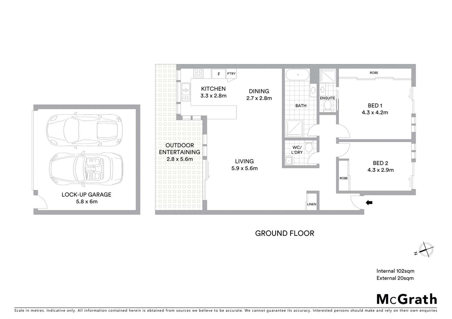 Floorplan of Homely unit listing, 4/117 John Whiteway Drive, Gosford NSW 2250