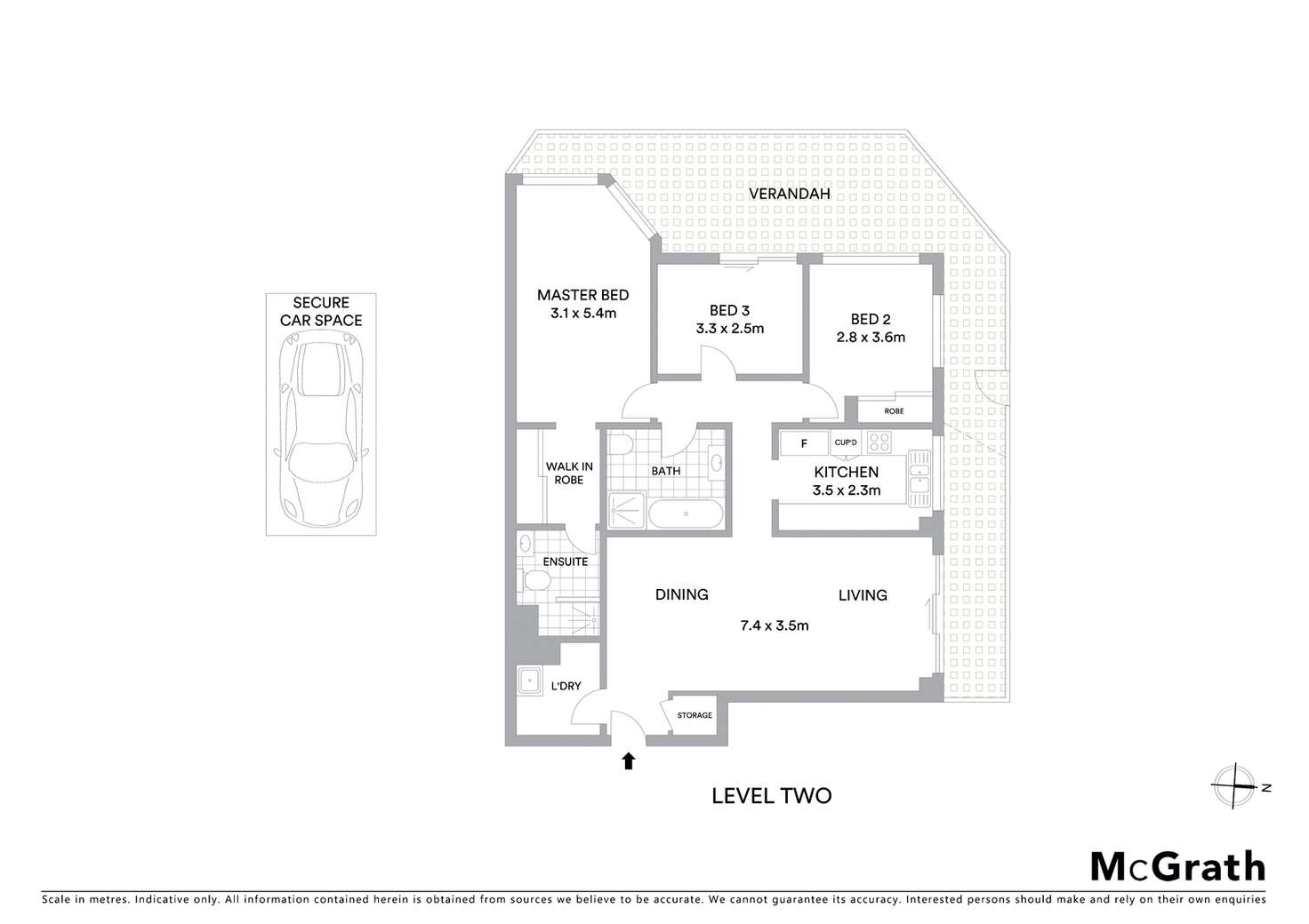 Floorplan of Homely apartment listing, 3/533 Kent Street, Sydney NSW 2000