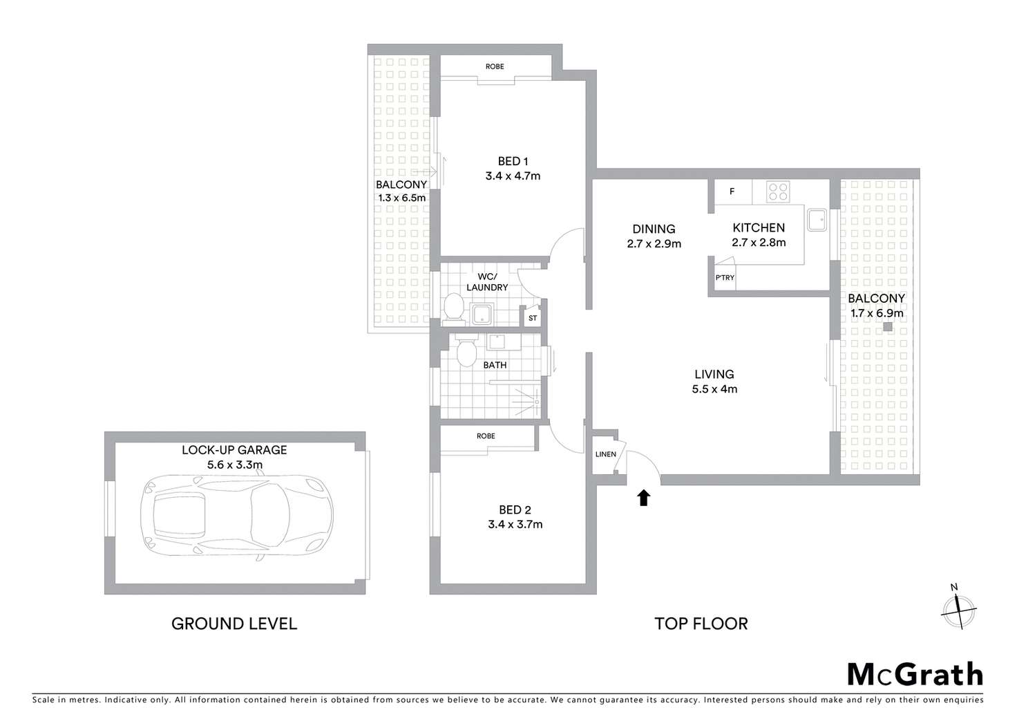 Floorplan of Homely apartment listing, 15/49 Banks Street, Monterey NSW 2217