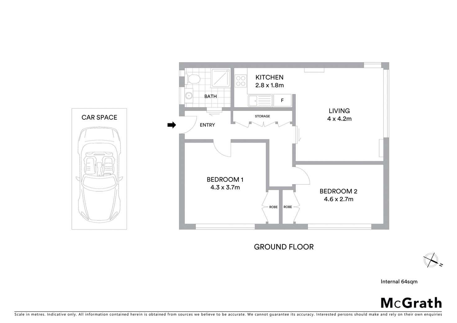 Floorplan of Homely apartment listing, 2/47 Brighton Road, St Kilda VIC 3182