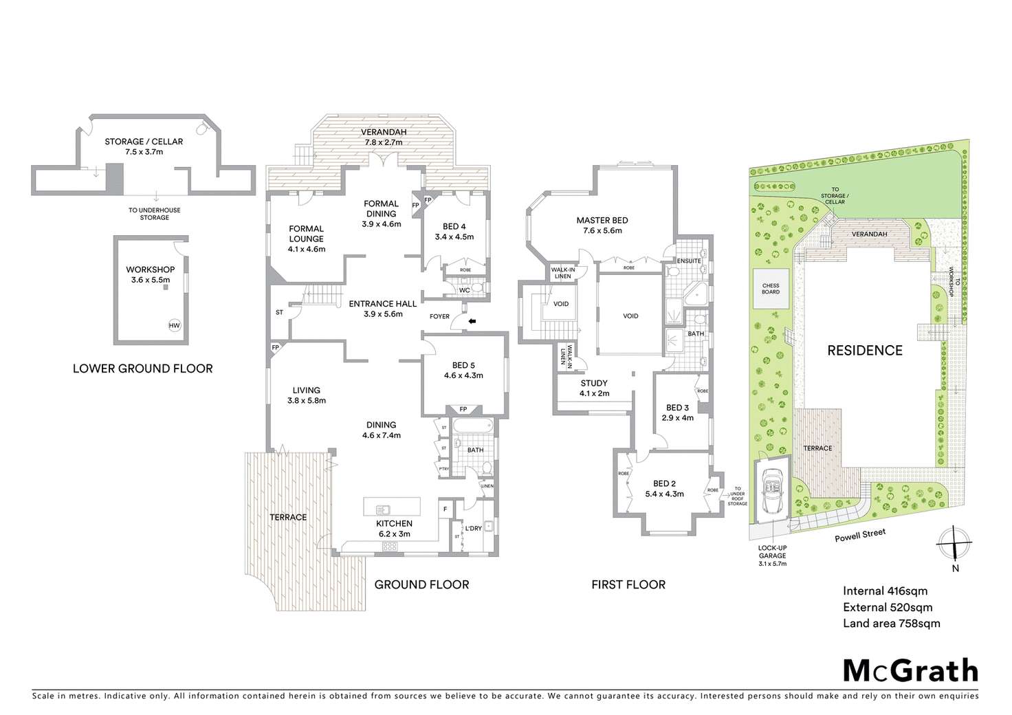 Floorplan of Homely house listing, 5 Powell Street, Neutral Bay NSW 2089