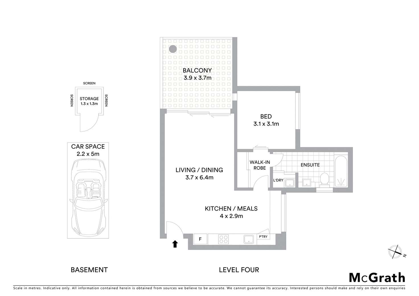 Floorplan of Homely apartment listing, 15/15 Walsh Street, Milton QLD 4064