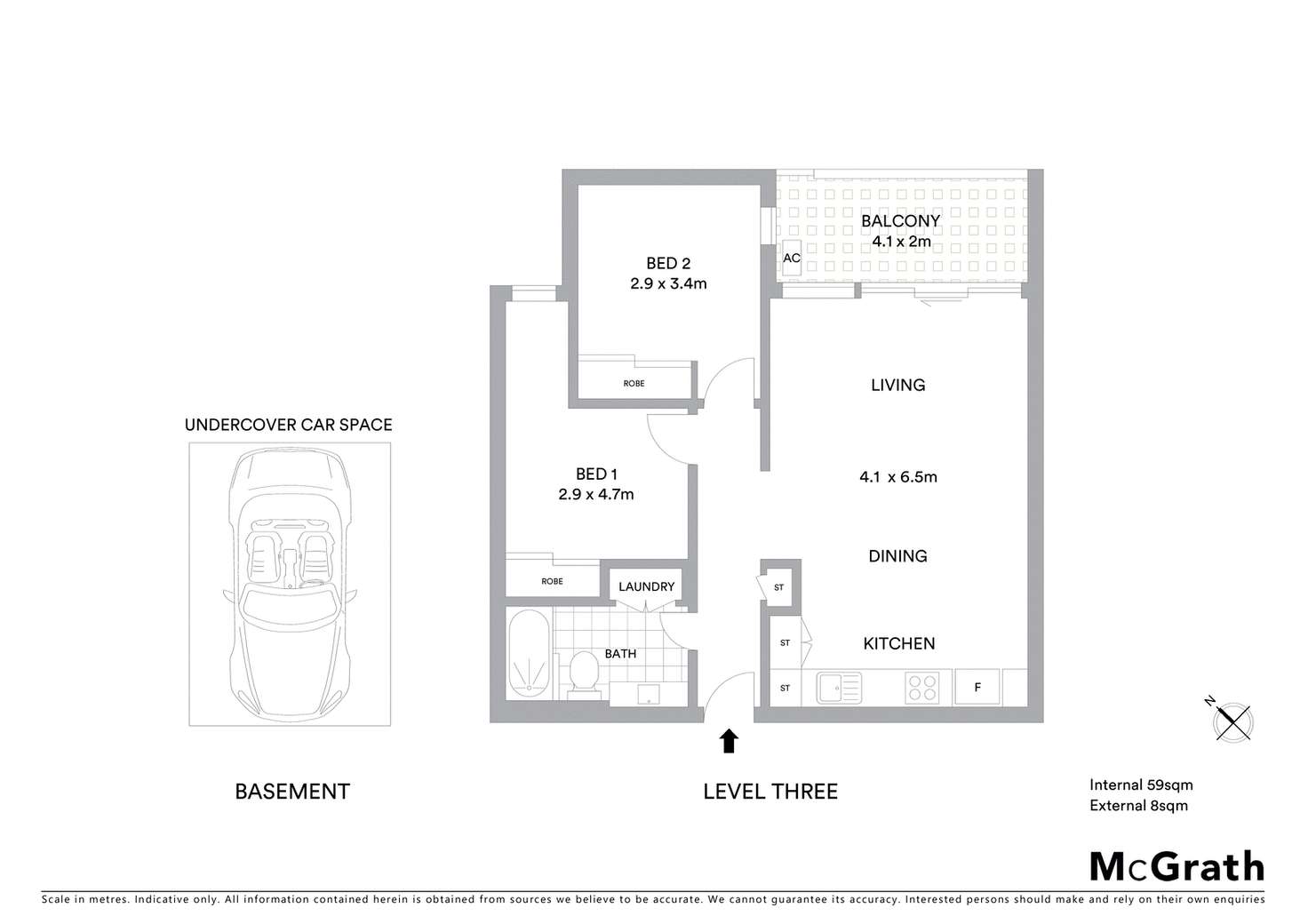 Floorplan of Homely apartment listing, 305/30 Wreckyn Street, North Melbourne VIC 3051