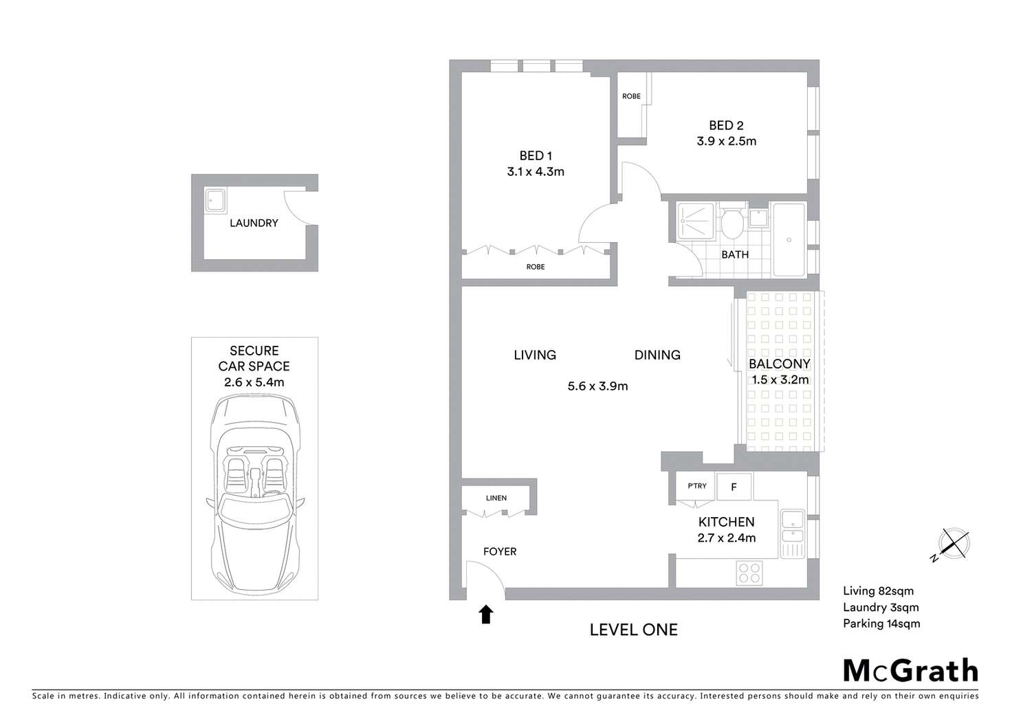 Floorplan of Homely apartment listing, 1B/74 Prince Street, Mosman NSW 2088