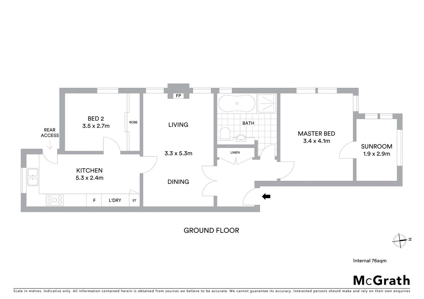 Floorplan of Homely apartment listing, 2/17 Lindsay Street, Neutral Bay NSW 2089