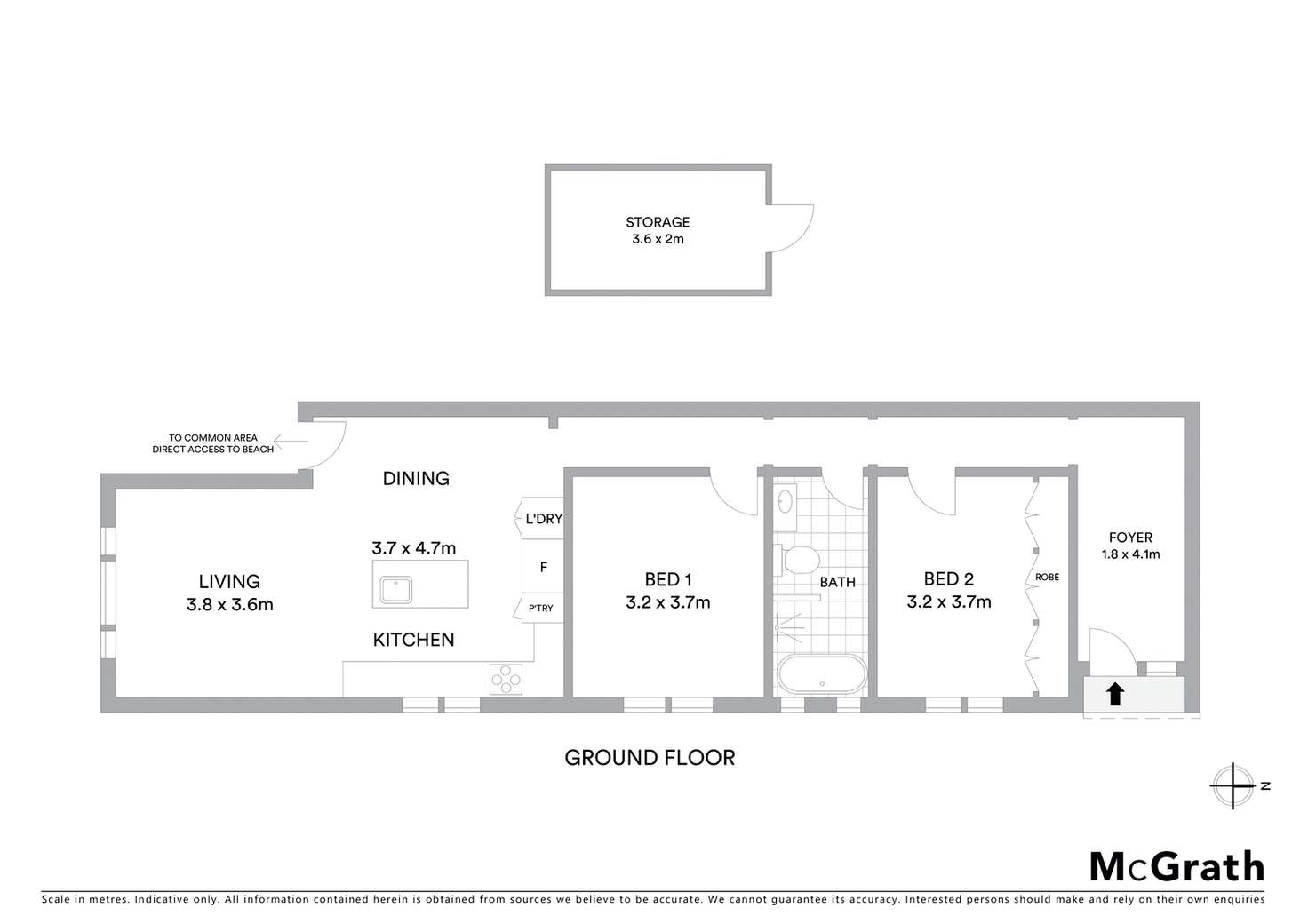 Floorplan of Homely apartment listing, 4/19 Surfside Avenue, Clovelly NSW 2031