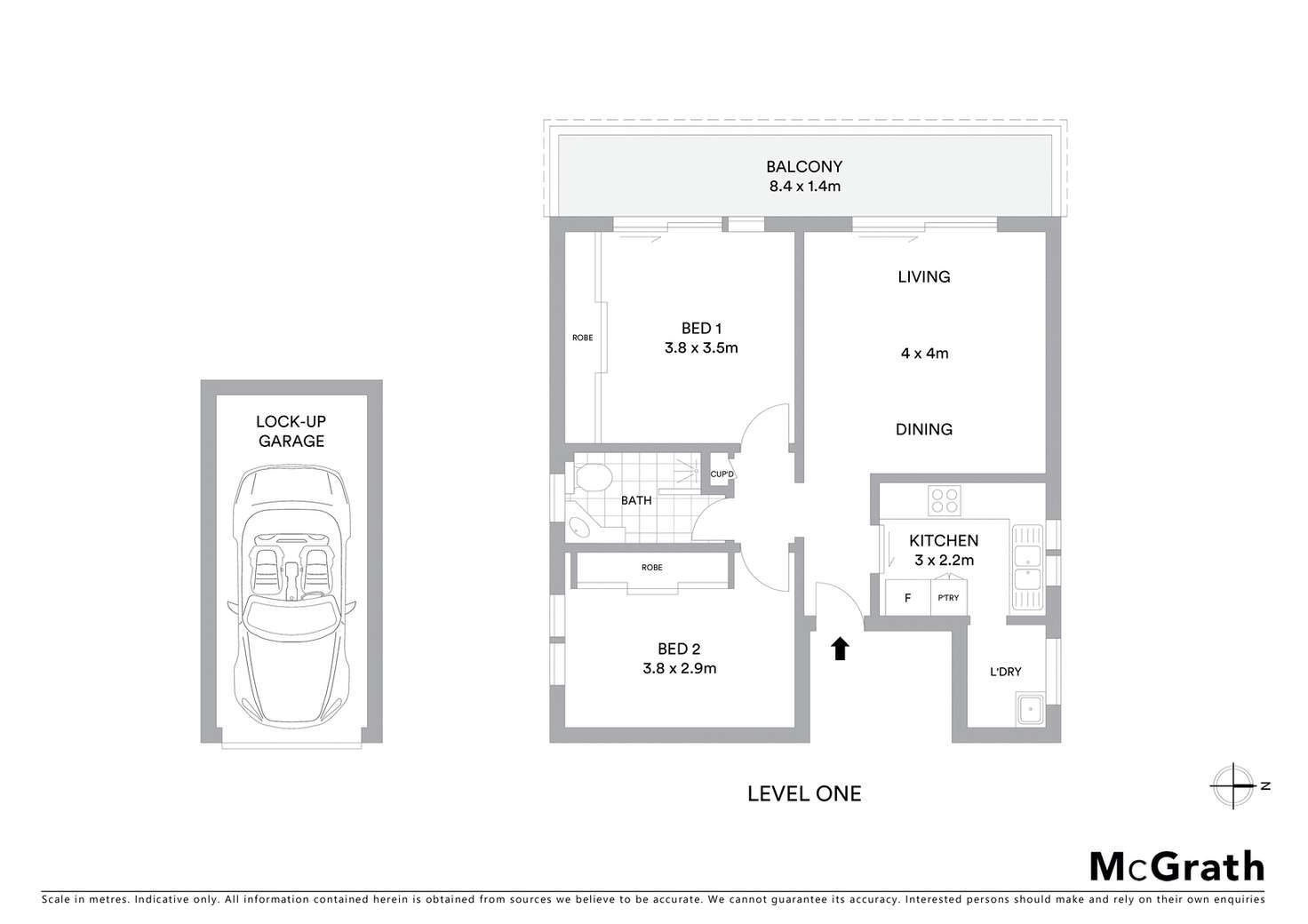 Floorplan of Homely apartment listing, 8/108 Mount Street, Coogee NSW 2034
