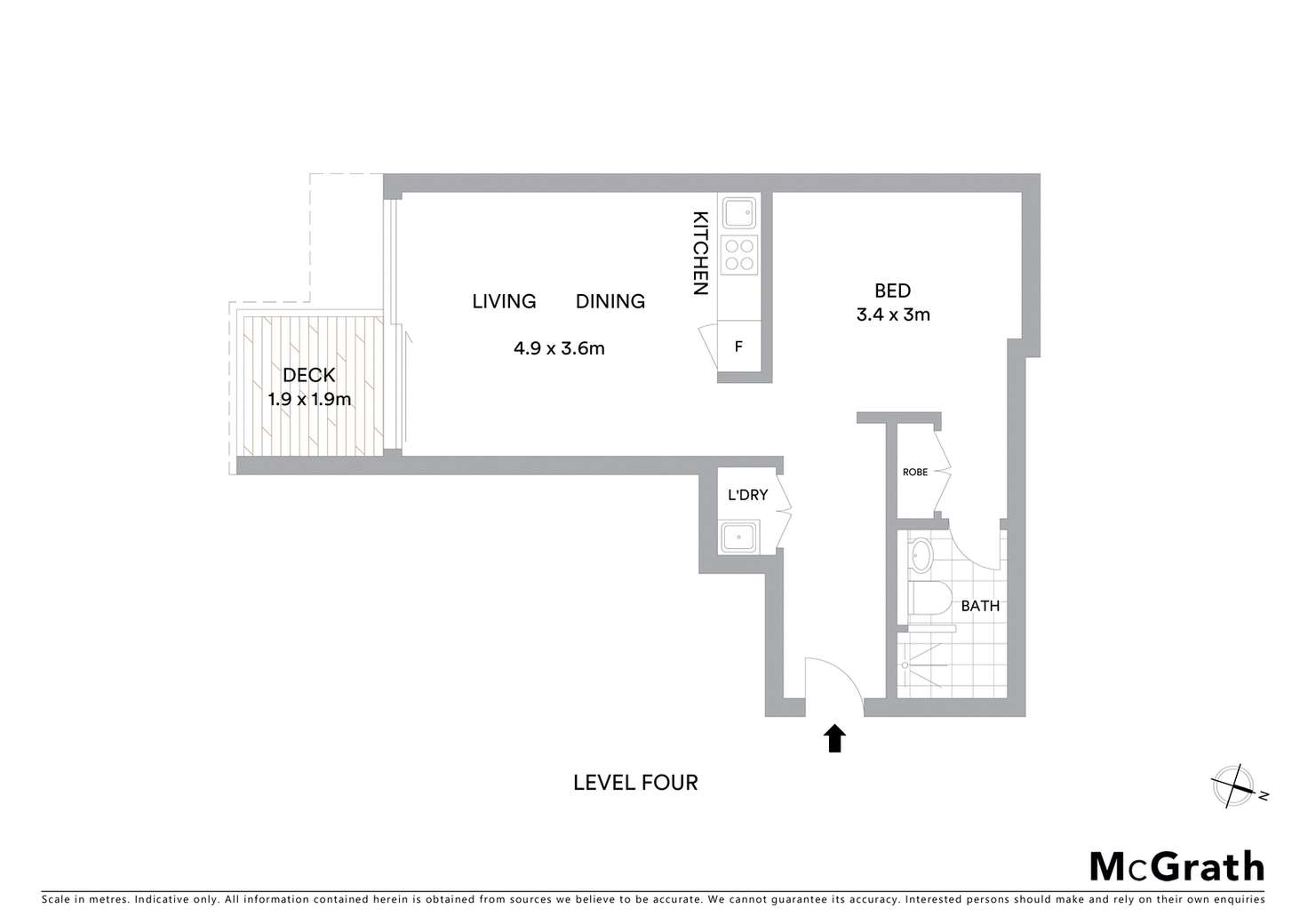 Floorplan of Homely apartment listing, 412/3 Carlton Street, Chippendale NSW 2008