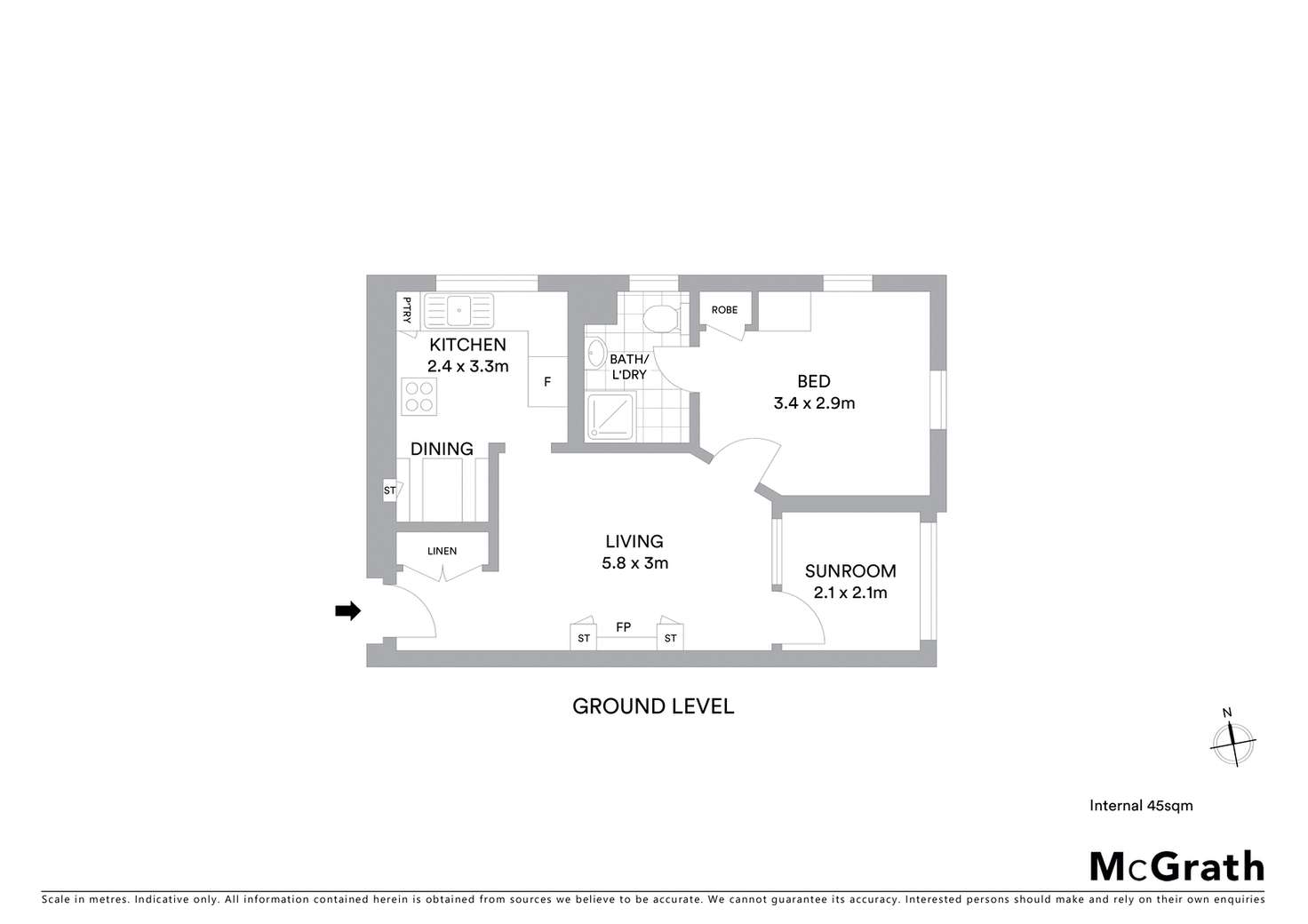 Floorplan of Homely apartment listing, G02/47 Carabella Street, Kirribilli NSW 2061