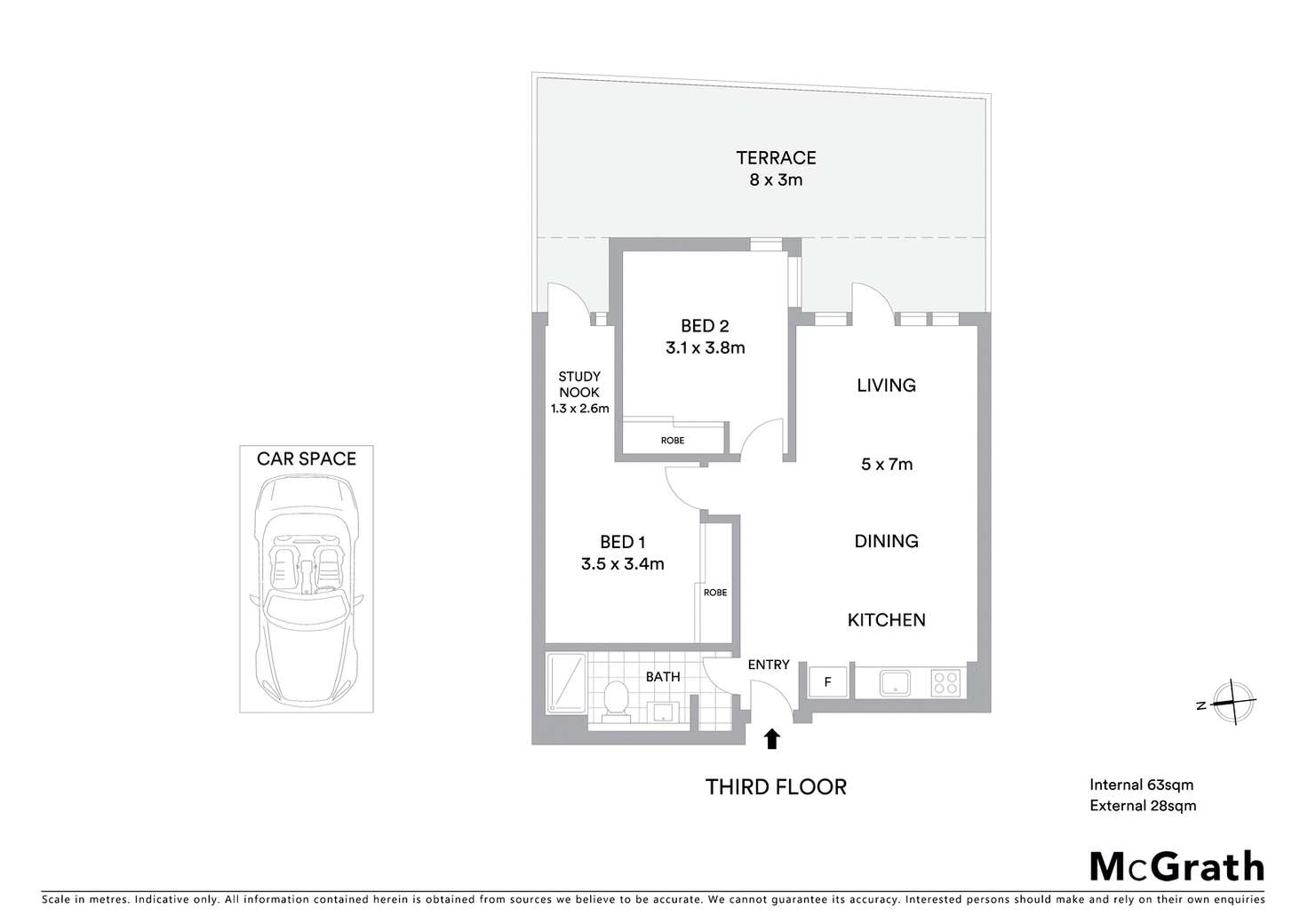 Floorplan of Homely apartment listing, 304/240 Barkly Street, Footscray VIC 3011