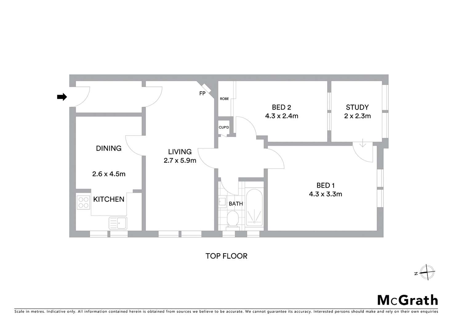 Floorplan of Homely apartment listing, 10/318 Bondi Road, Bondi NSW 2026