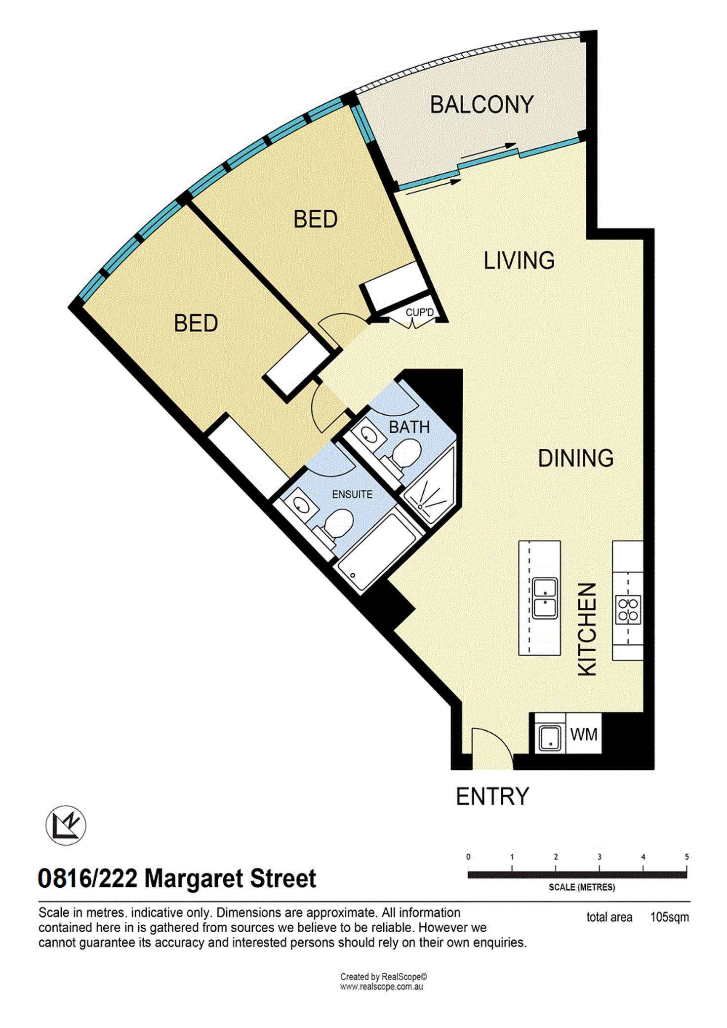 Floorplan of Homely apartment listing, 0816/222 Margaret Street, Brisbane City QLD 4000