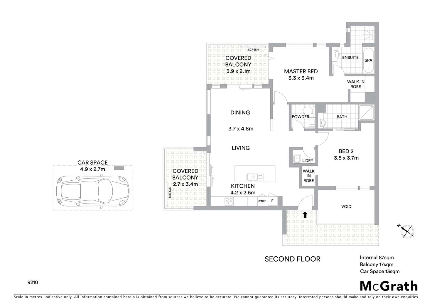 Floorplan of Homely apartment listing, Unit 9210 'Peppers Resort' 5 Morwong Drive, Noosa Heads QLD 4567