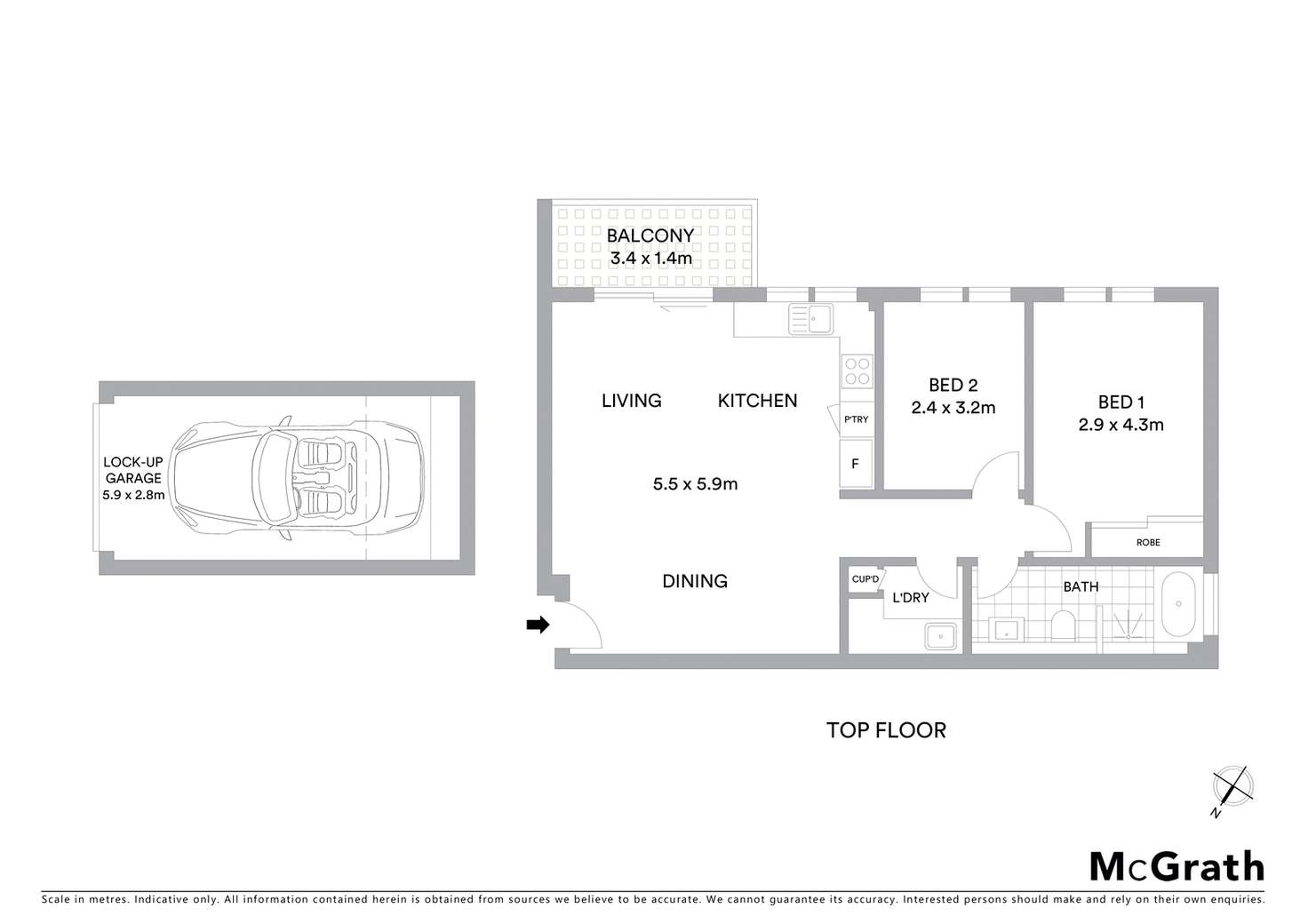 Floorplan of Homely apartment listing, 20/38 Burchmore Road, Manly Vale NSW 2093