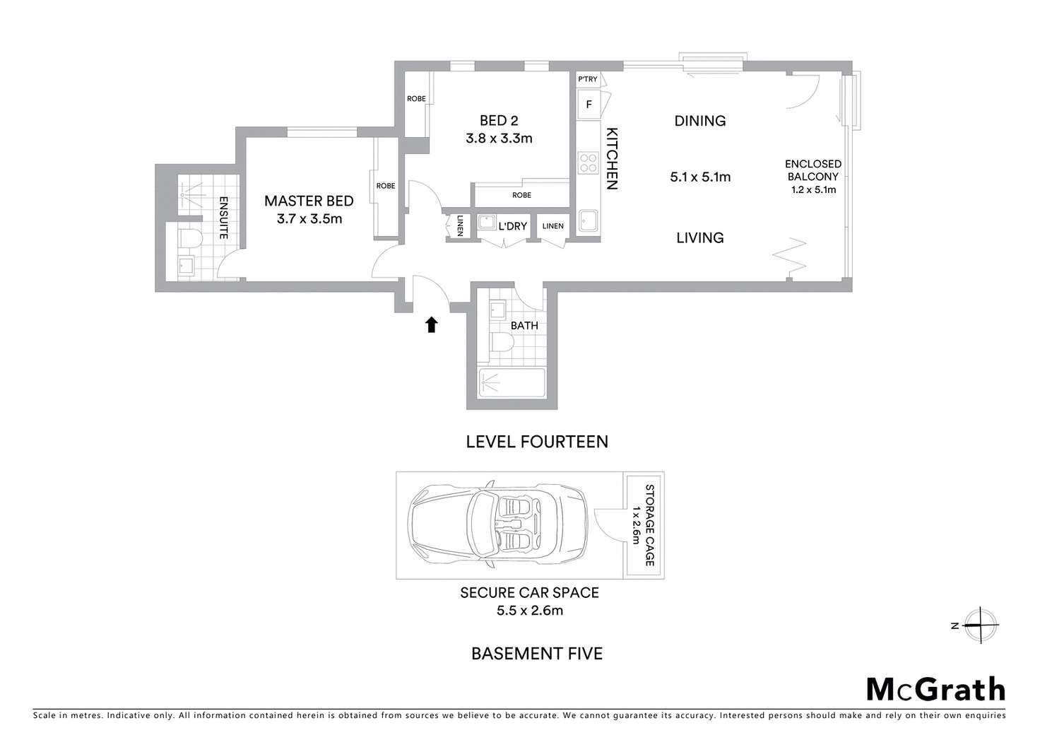 Floorplan of Homely apartment listing, 1405/10 Atchison Street, St Leonards NSW 2065