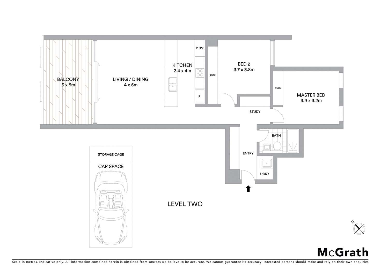 Floorplan of Homely apartment listing, 204S/1 Lardelli Drive, Ryde NSW 2112