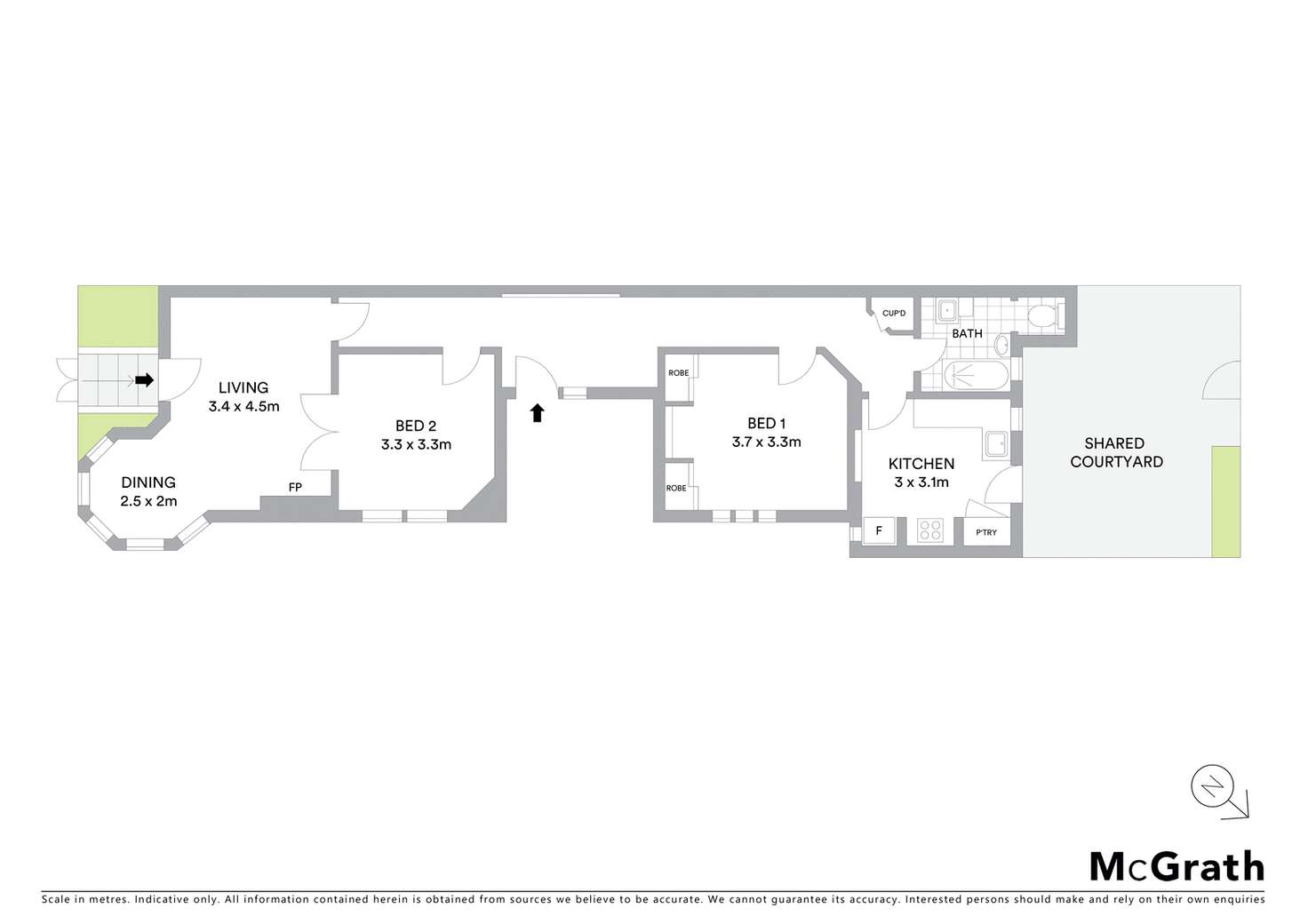 Floorplan of Homely apartment listing, 1/95 Grey Street, St Kilda VIC 3182