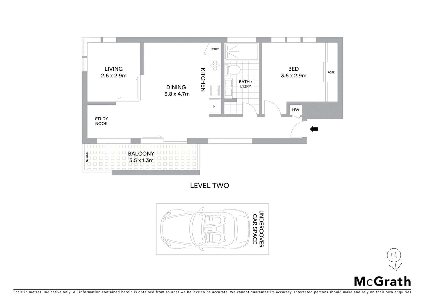 Floorplan of Homely apartment listing, 15/45 Hotham Street, St Kilda East VIC 3183