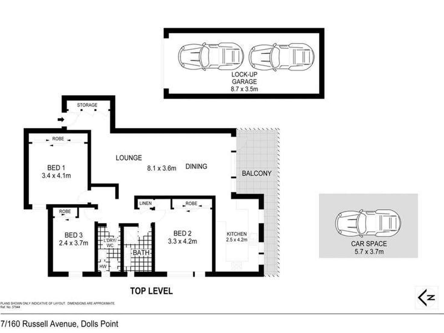 Floorplan of Homely apartment listing, 7/160 Russell Avenue, Dolls Point NSW 2219