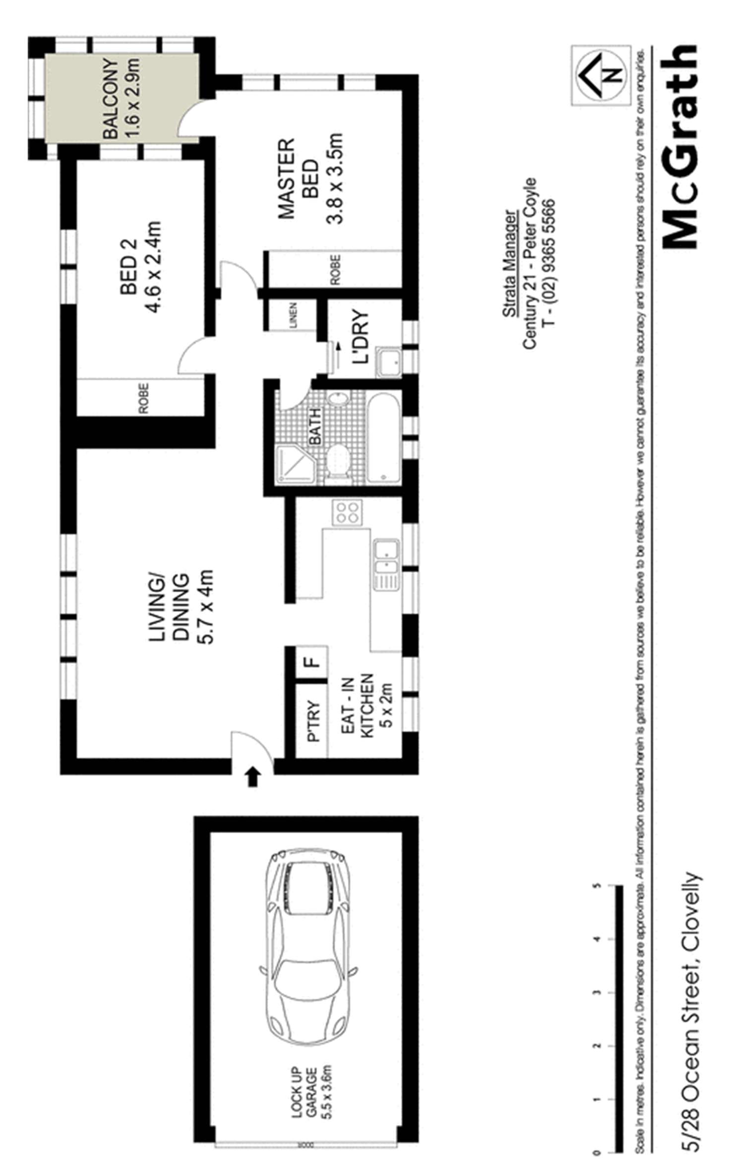 Floorplan of Homely apartment listing, 5/28 Ocean Street, Clovelly NSW 2031